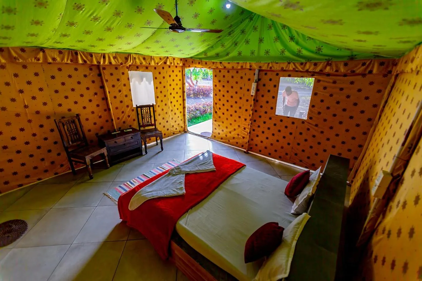 Living room, Bed in Amber Resort