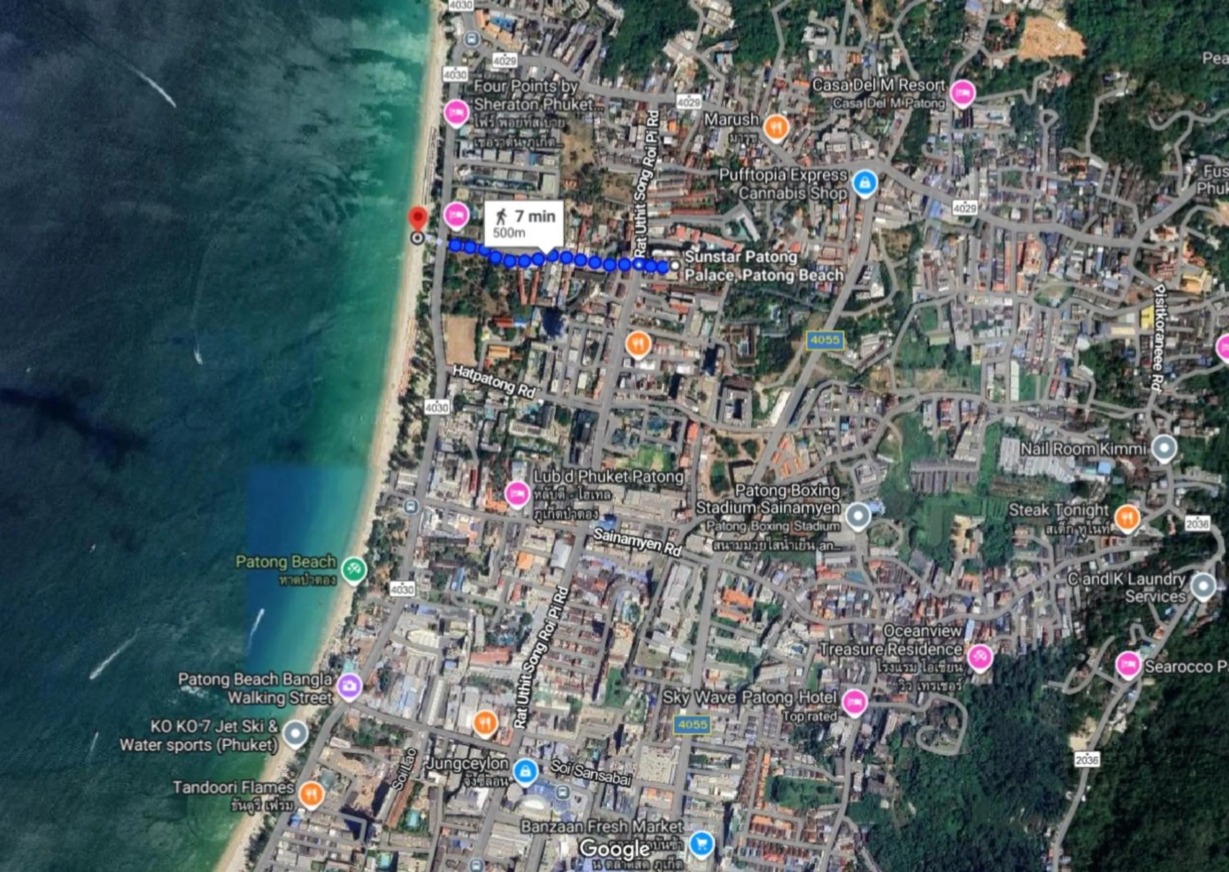 Location in Sunstar Palace Patong