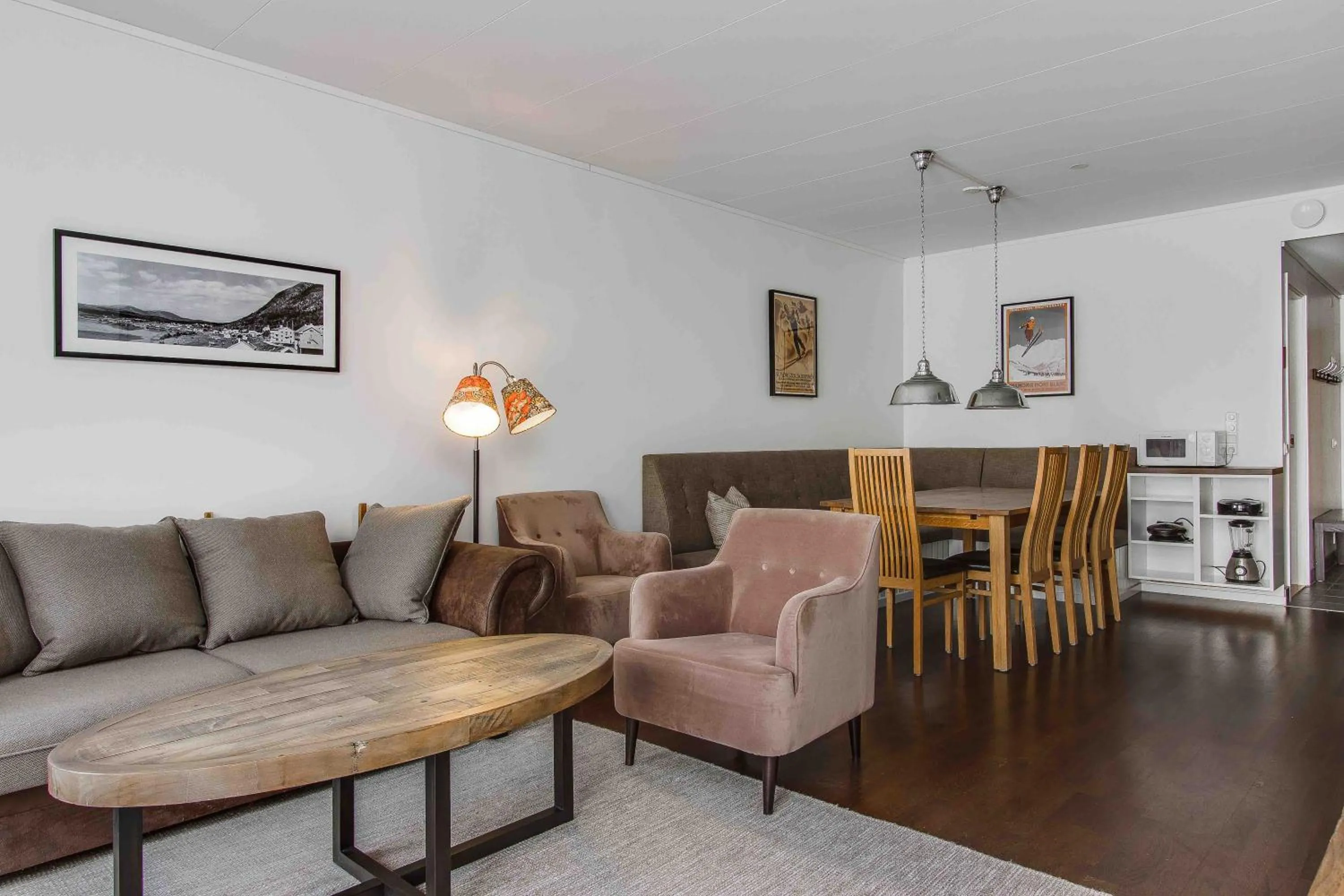 Living room in Funäs Ski Lodge