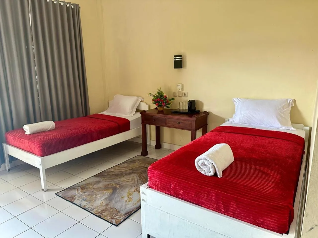 Bed in New Mekar Jaya Hotel