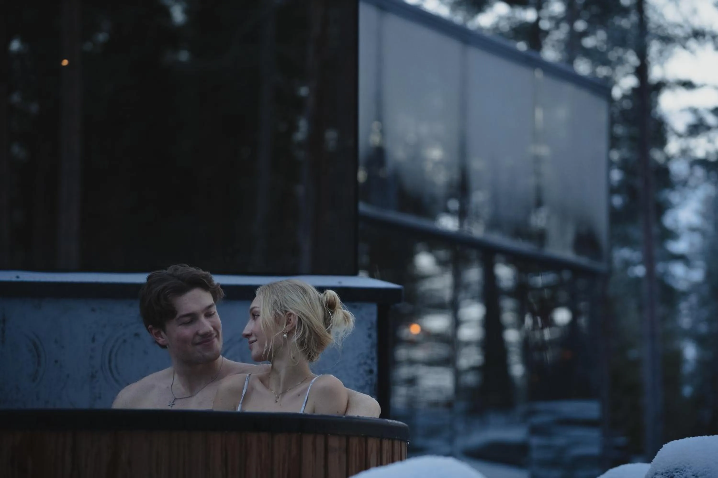Hot Tub in Adults Only Invisible Forest Lodge & SPA