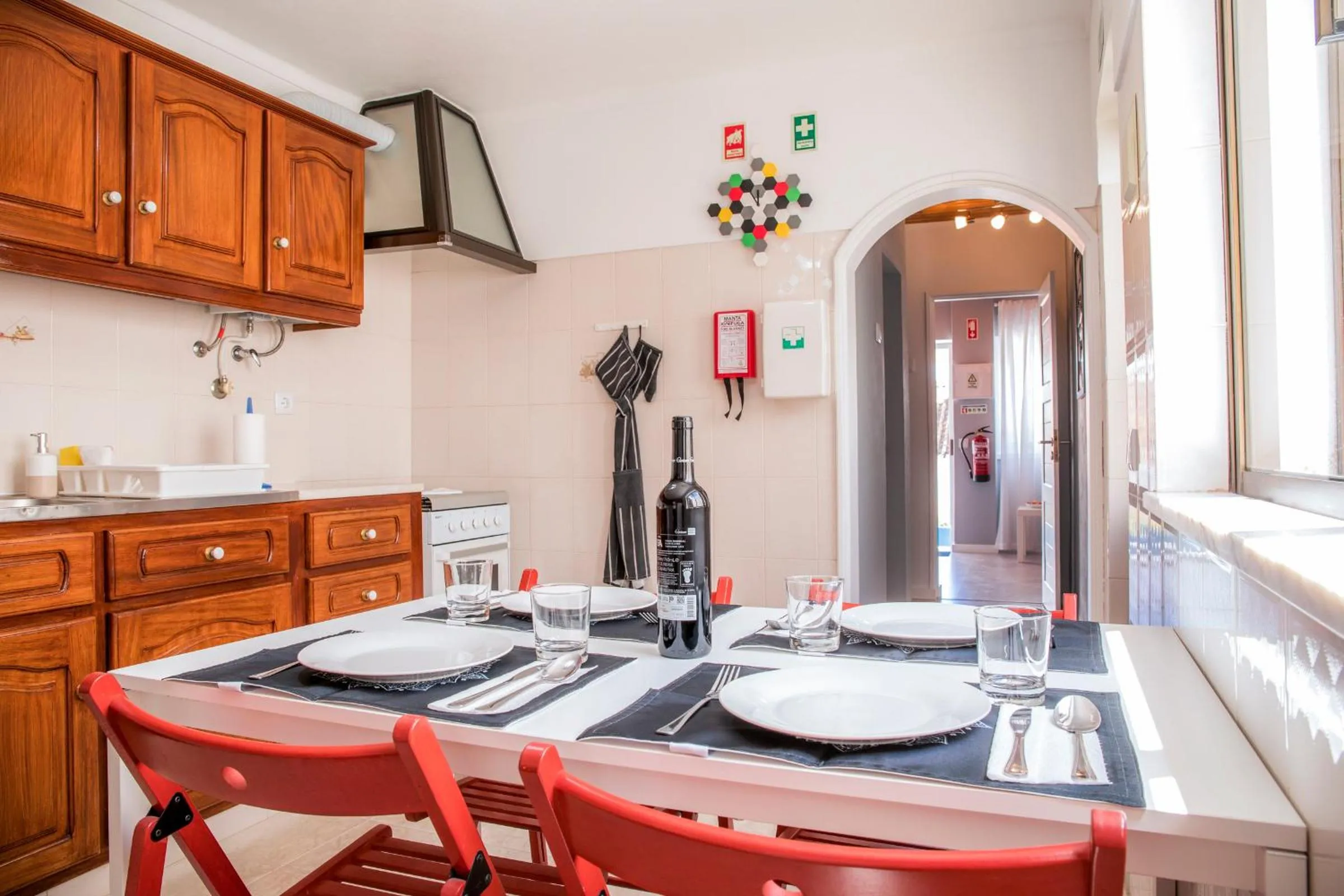 Communal kitchen in Blue Door Lagos