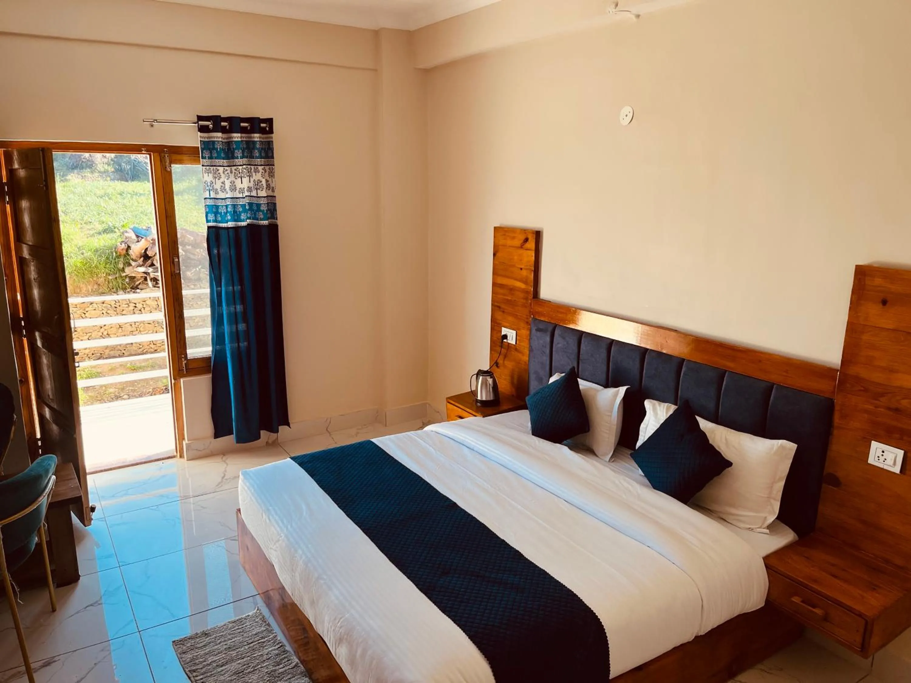Bed in Himalayan Hill Top Resort