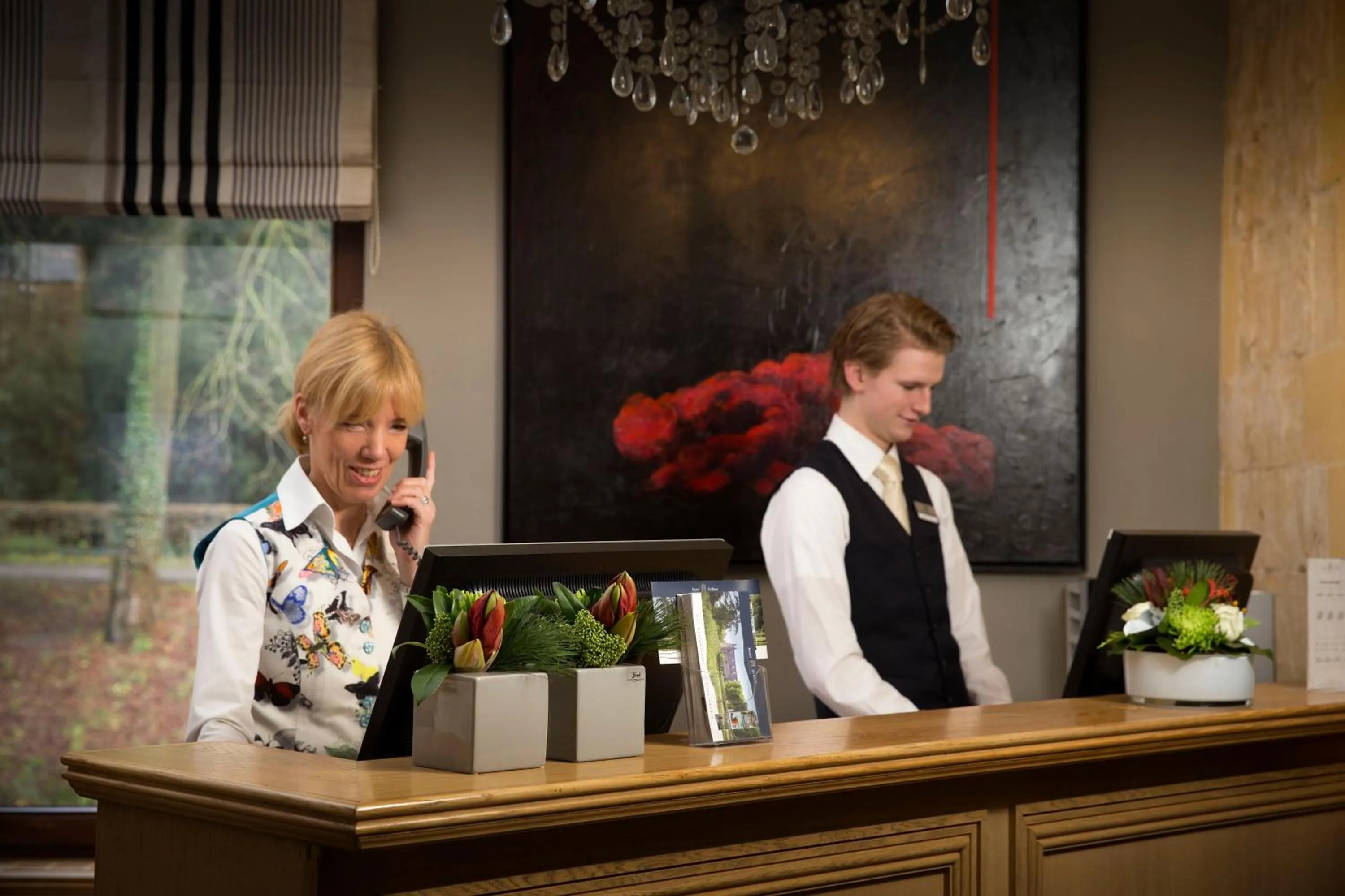 Lobby or reception in Van der Valk Hotel Kasteel Terworm