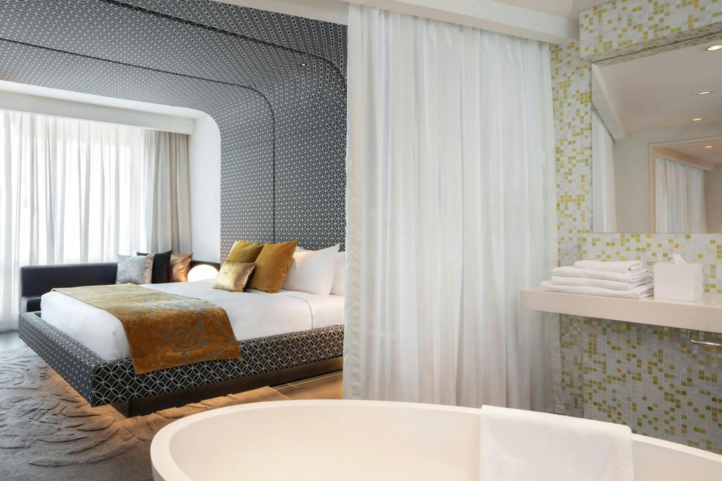 Bathroom, Bed in W Bogota