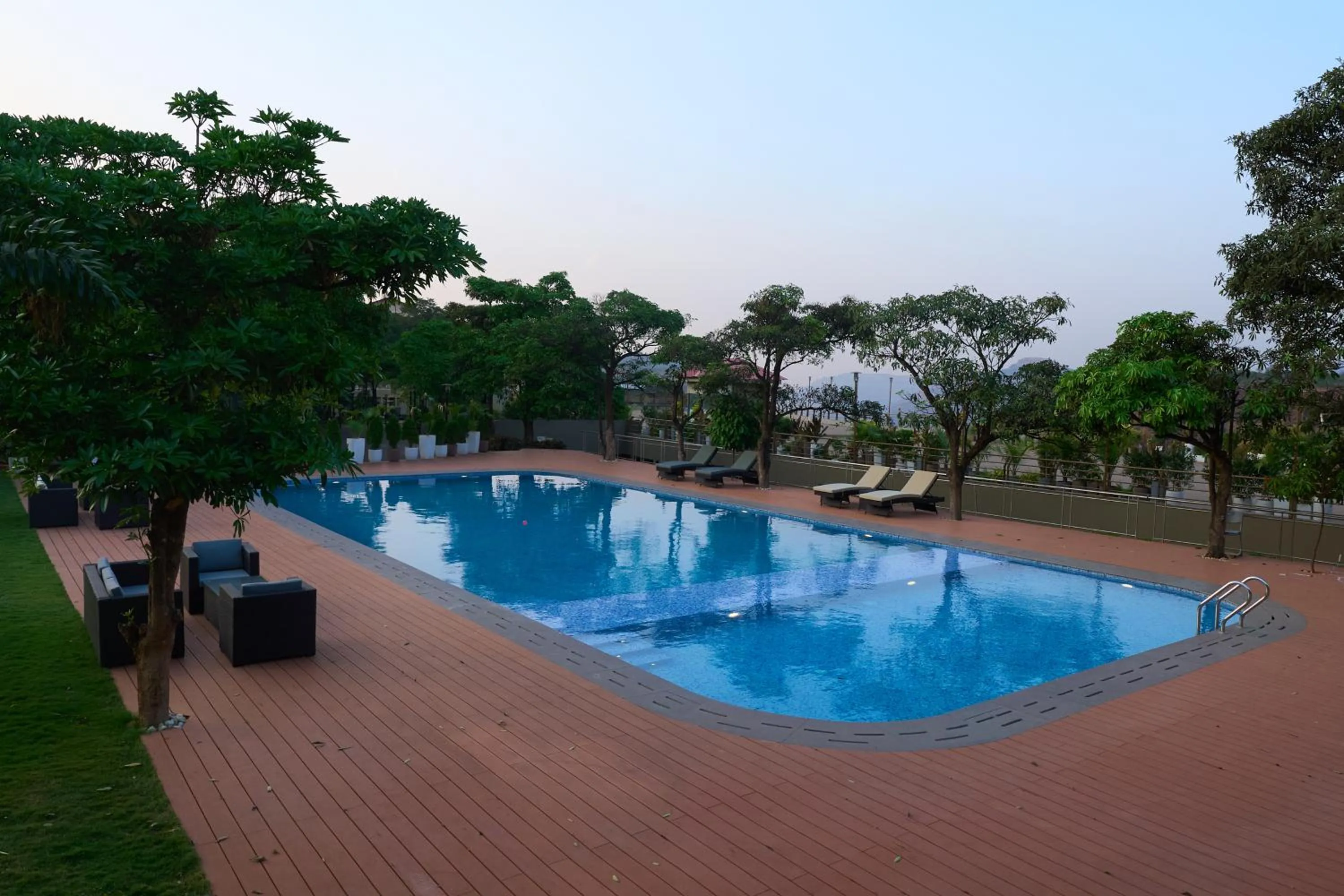 Swimming pool in Ikshana Resort and Spa, Khandala