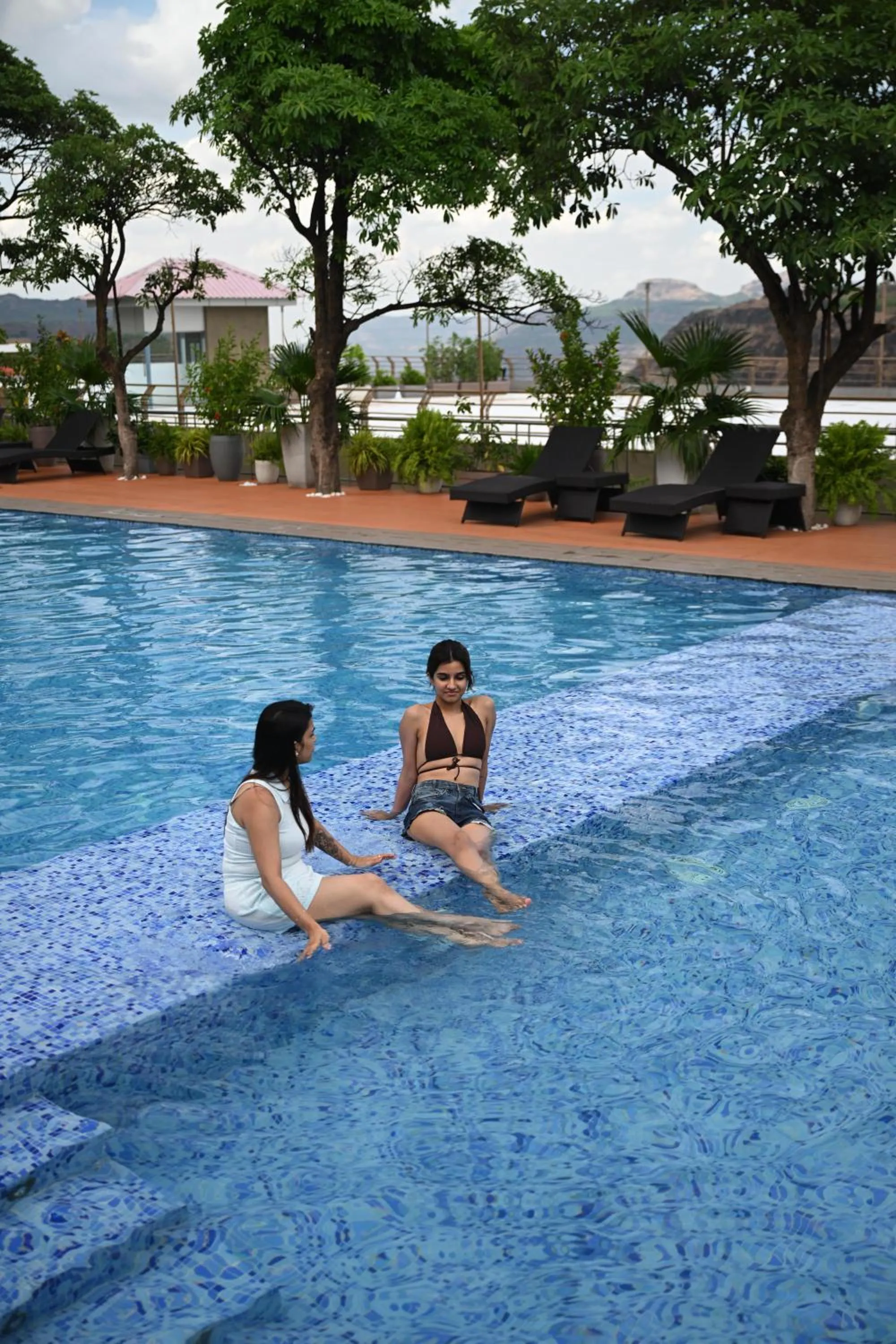 Swimming pool in Ikshana Resort and Spa, Khandala