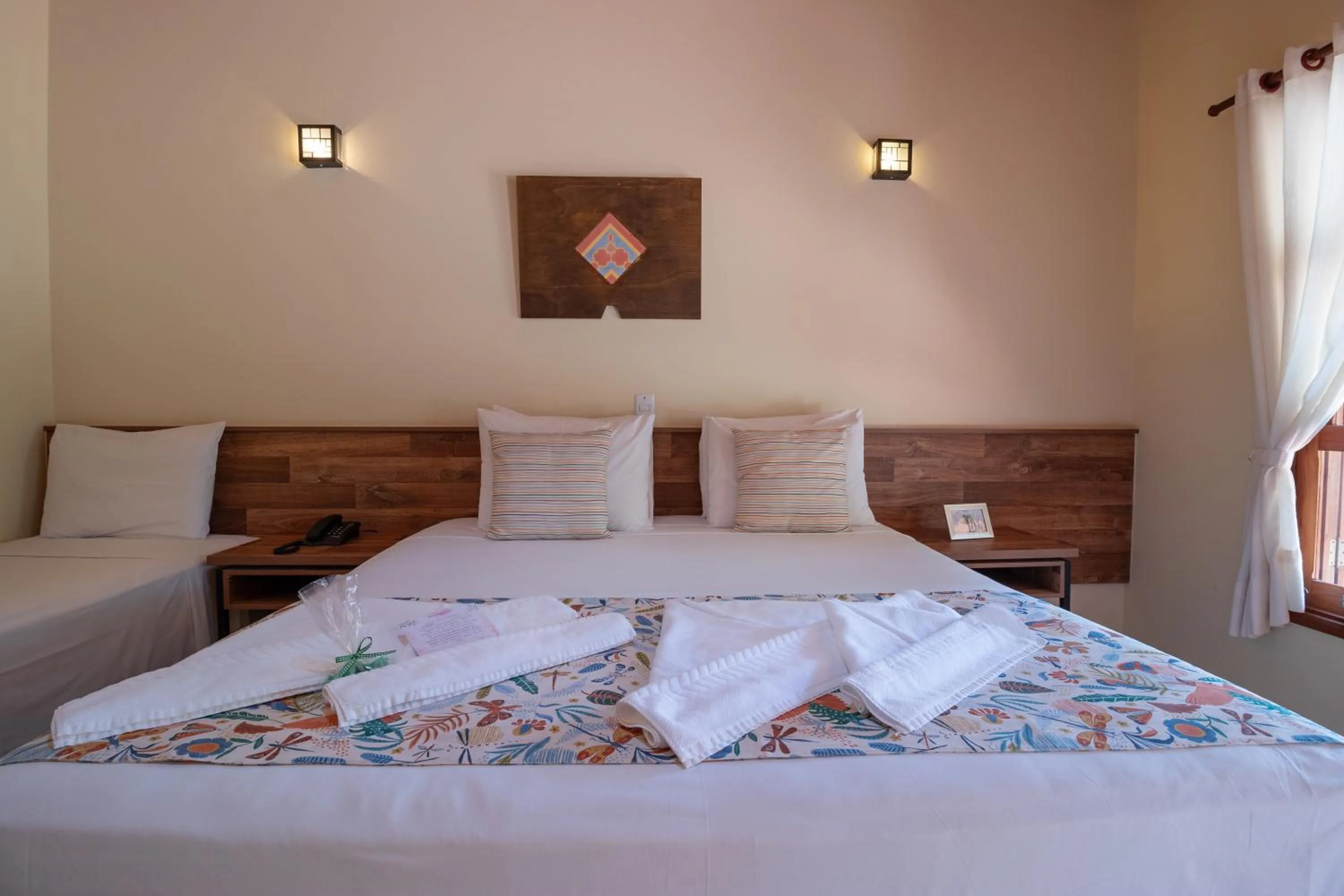 Bed in Pousada Pé na Terra