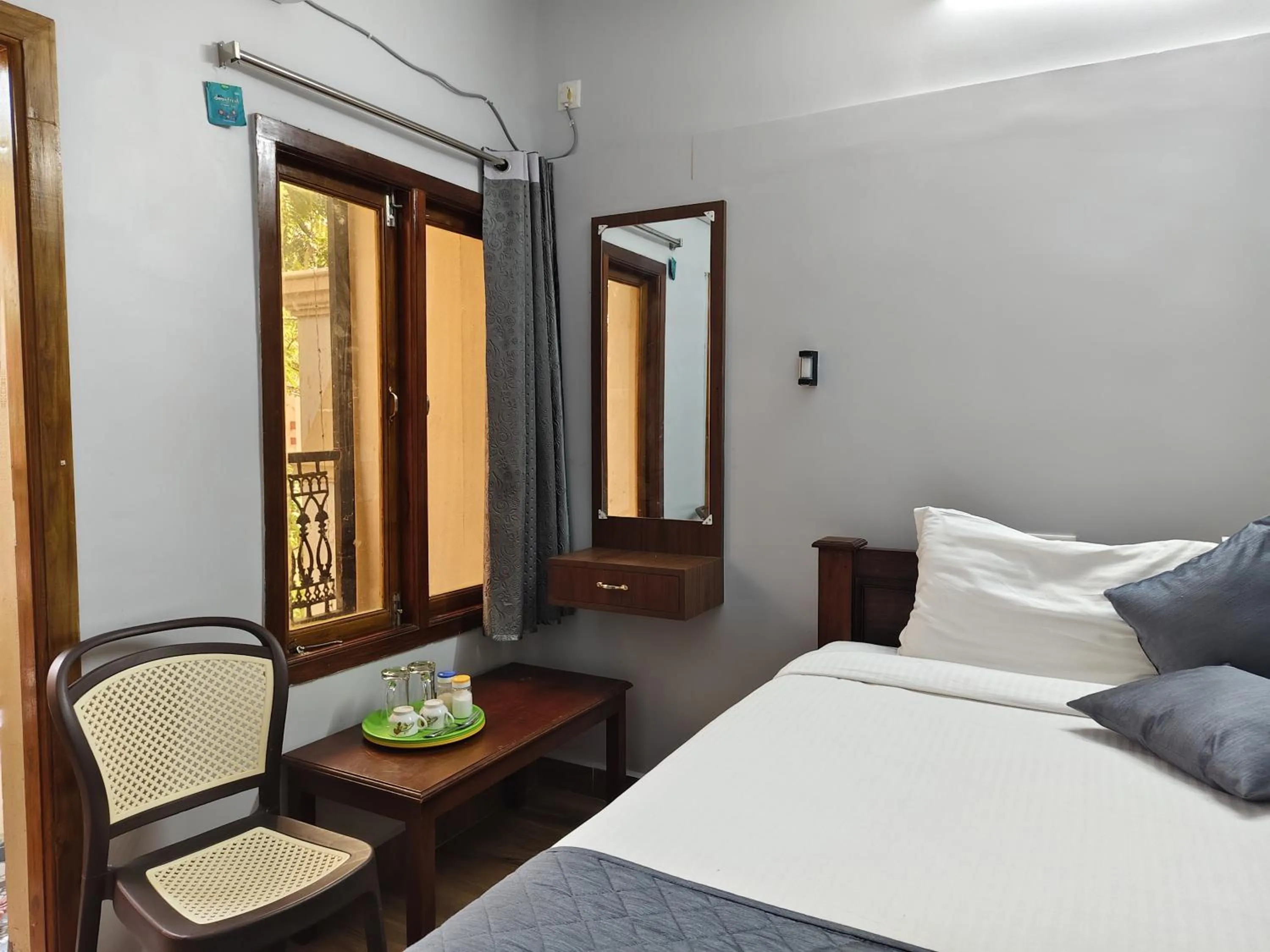 Bed in Lax Residency, White Town, Pondicherry