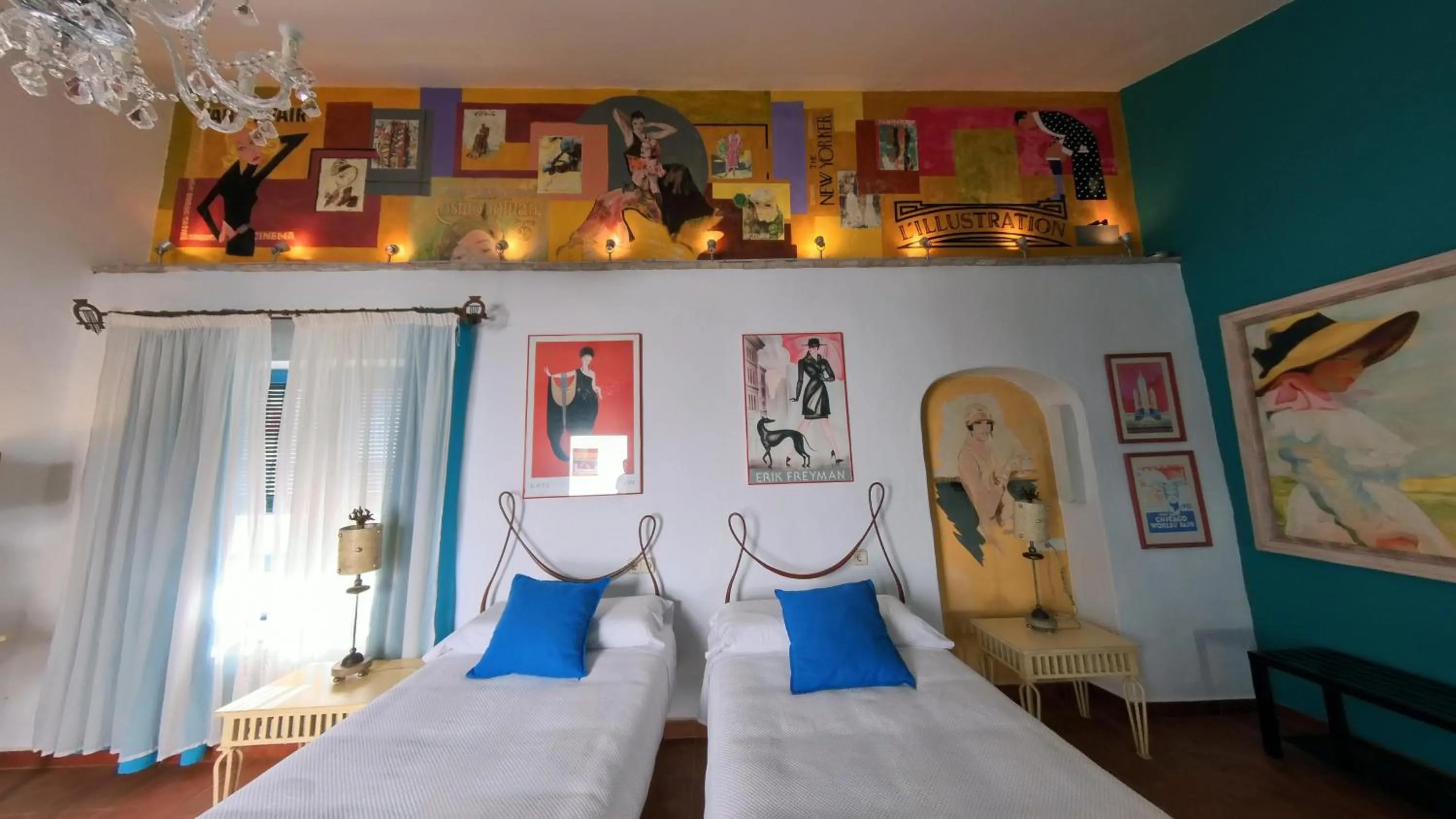 Decorative detail, Bed in Hotel Utopía