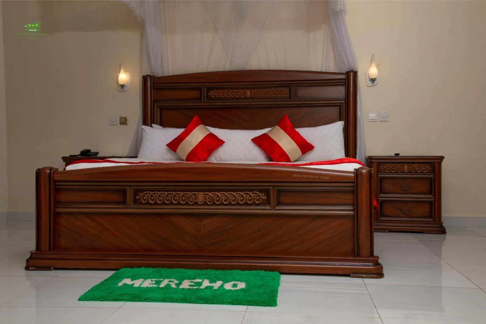 Bed in Miika Eco Resort Hotel