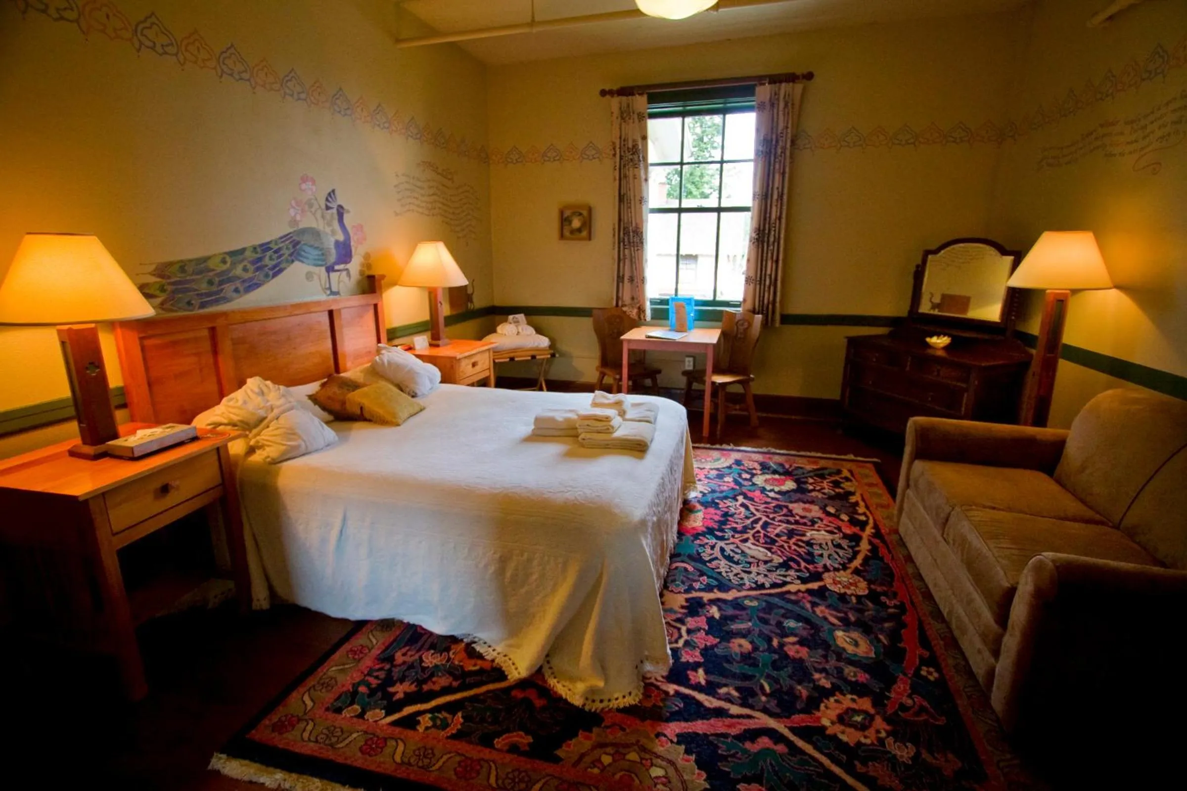 Photo of the whole room, Bed in McMenamins Edgefield