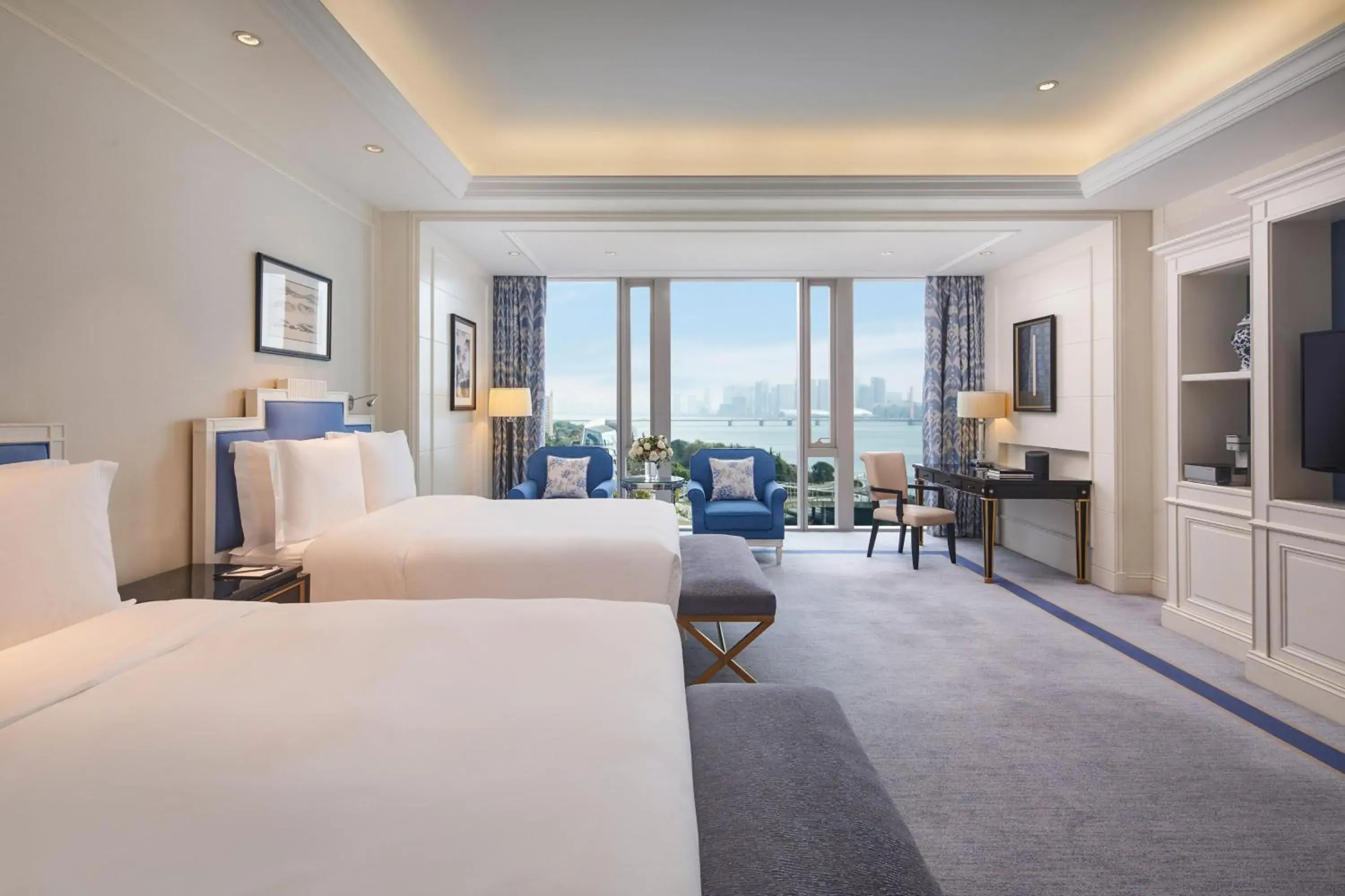 Deluxe river view room, 2 queen in The Azure Qiantang, a Luxury Collection Hotel, Hangzhou Deluxe river view room, 2 queen in The Azure Qiantang, a Luxury Collection Hotel, Hangzhou