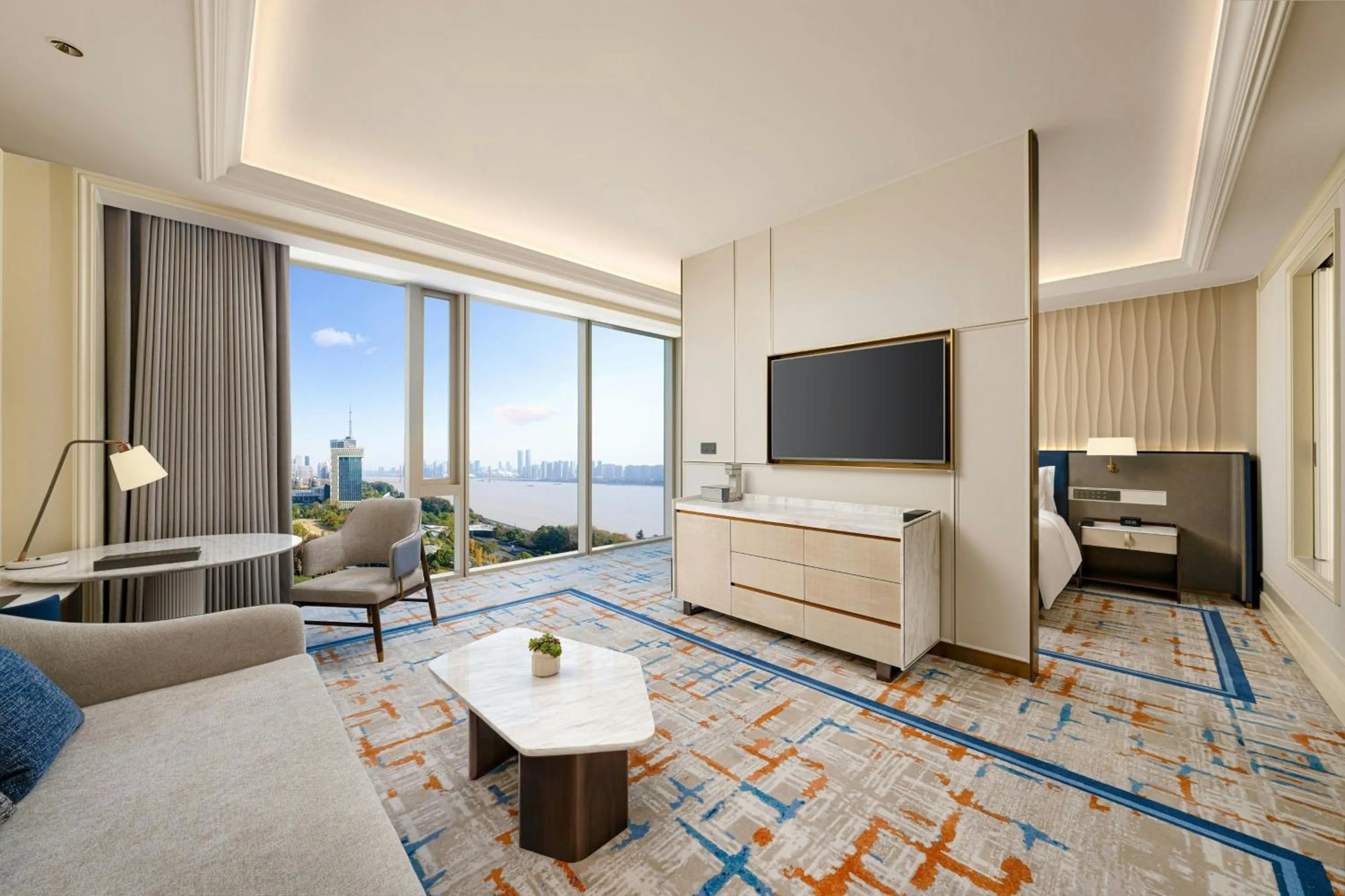 Living room in The Azure Qiantang, a Luxury Collection Hotel, Hangzhou