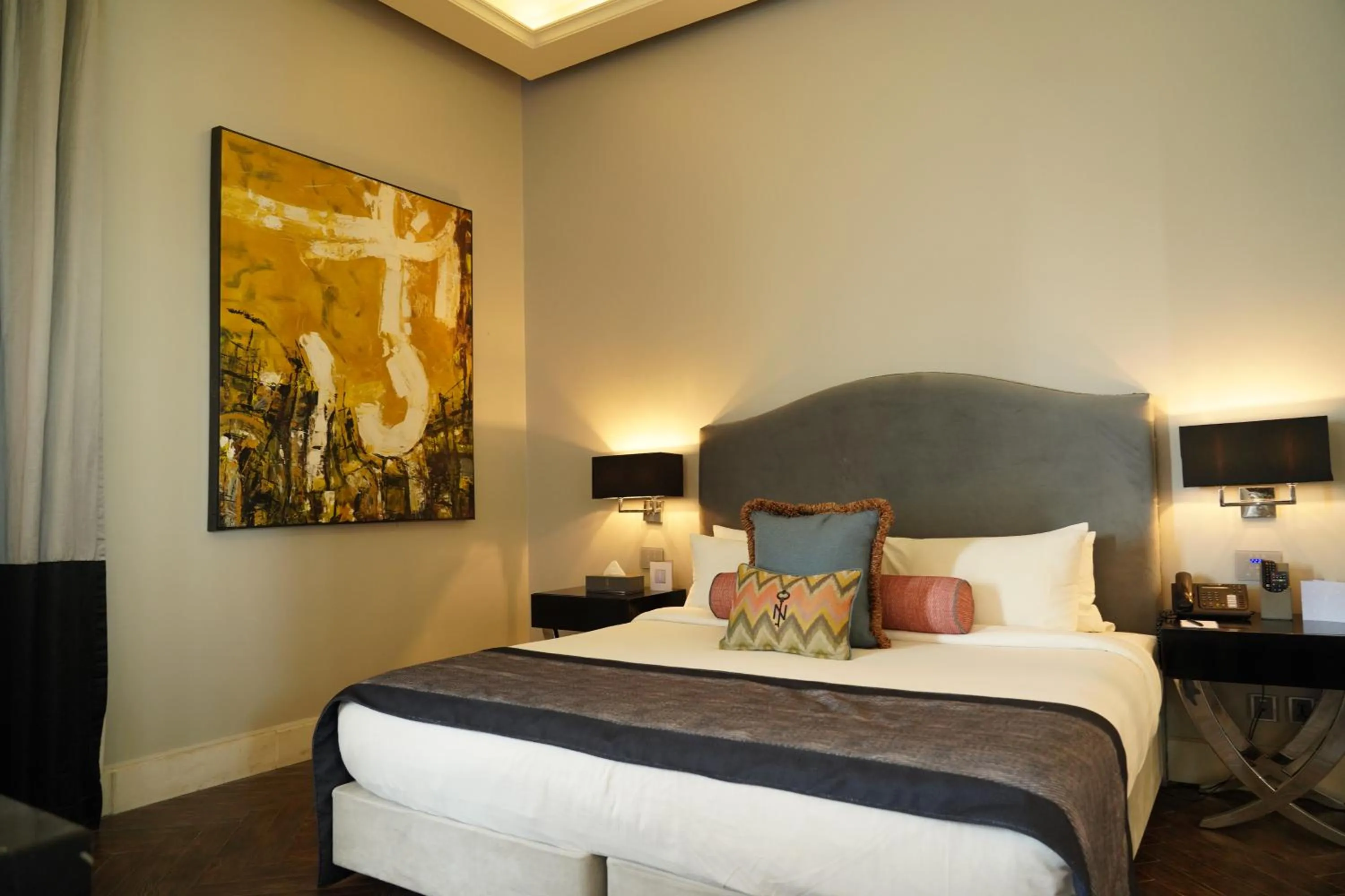 Bed in The Nishat Hotel