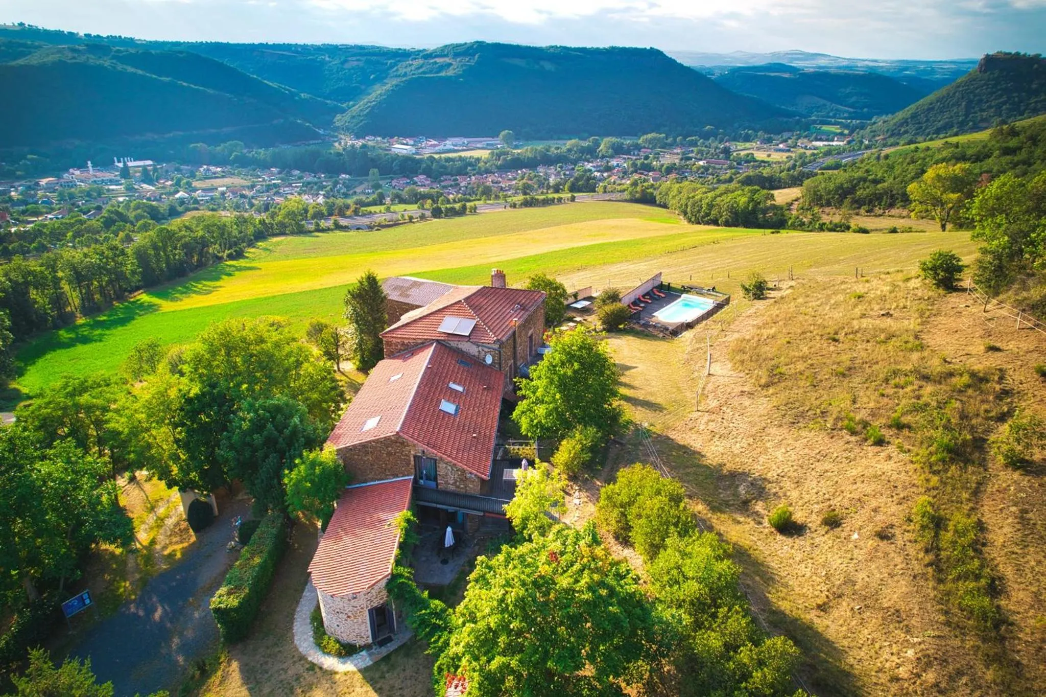 Bird's eye view in la Ferme de Vazerat