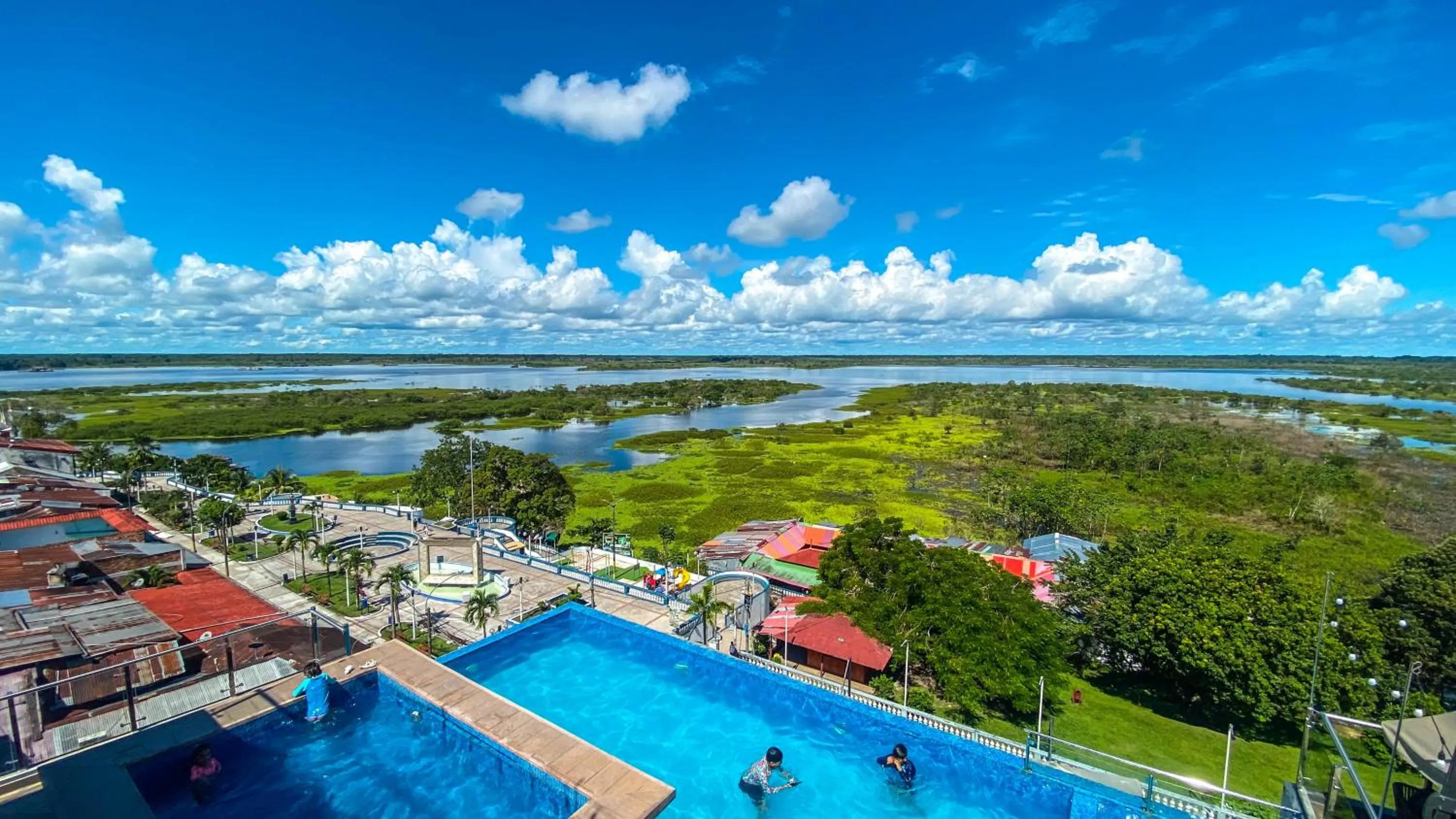 Pool view in Hotel de Turistas Iquitos