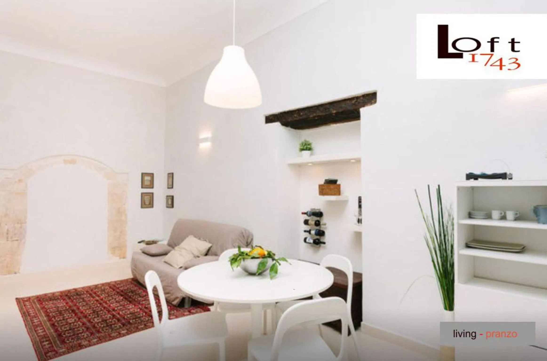 Living room in 1743 Loft