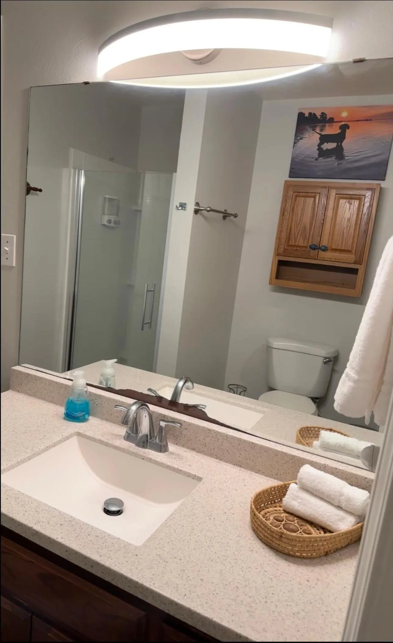 Bathroom in Lakeside Motel, Cabins and RV