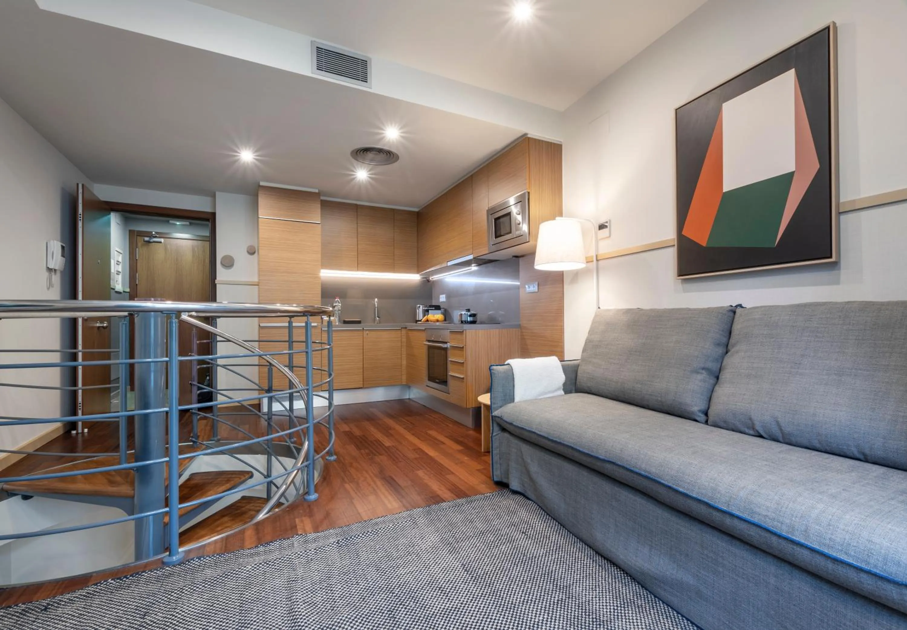 Kitchen or kitchenette in Aspasios Diagonal Art Apartments