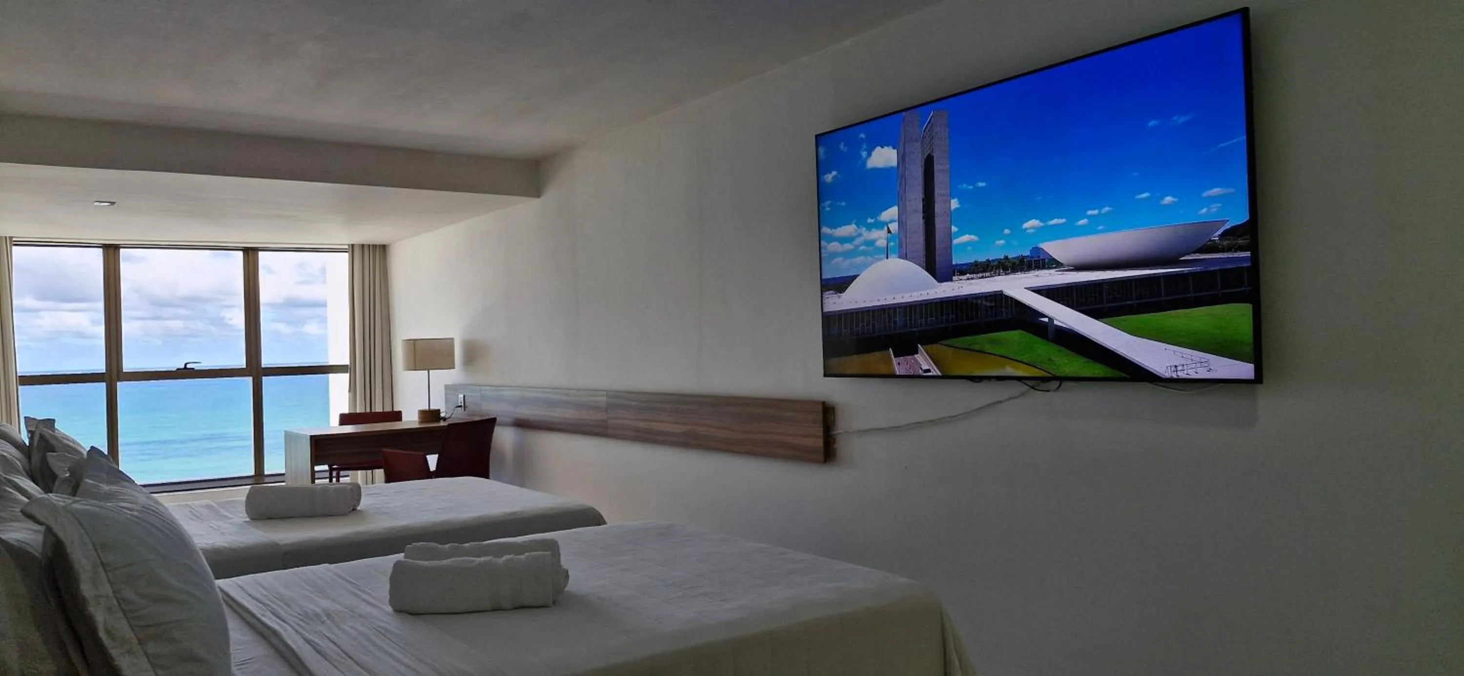 Bed in Apartamento suite na Avenida BoaViagem