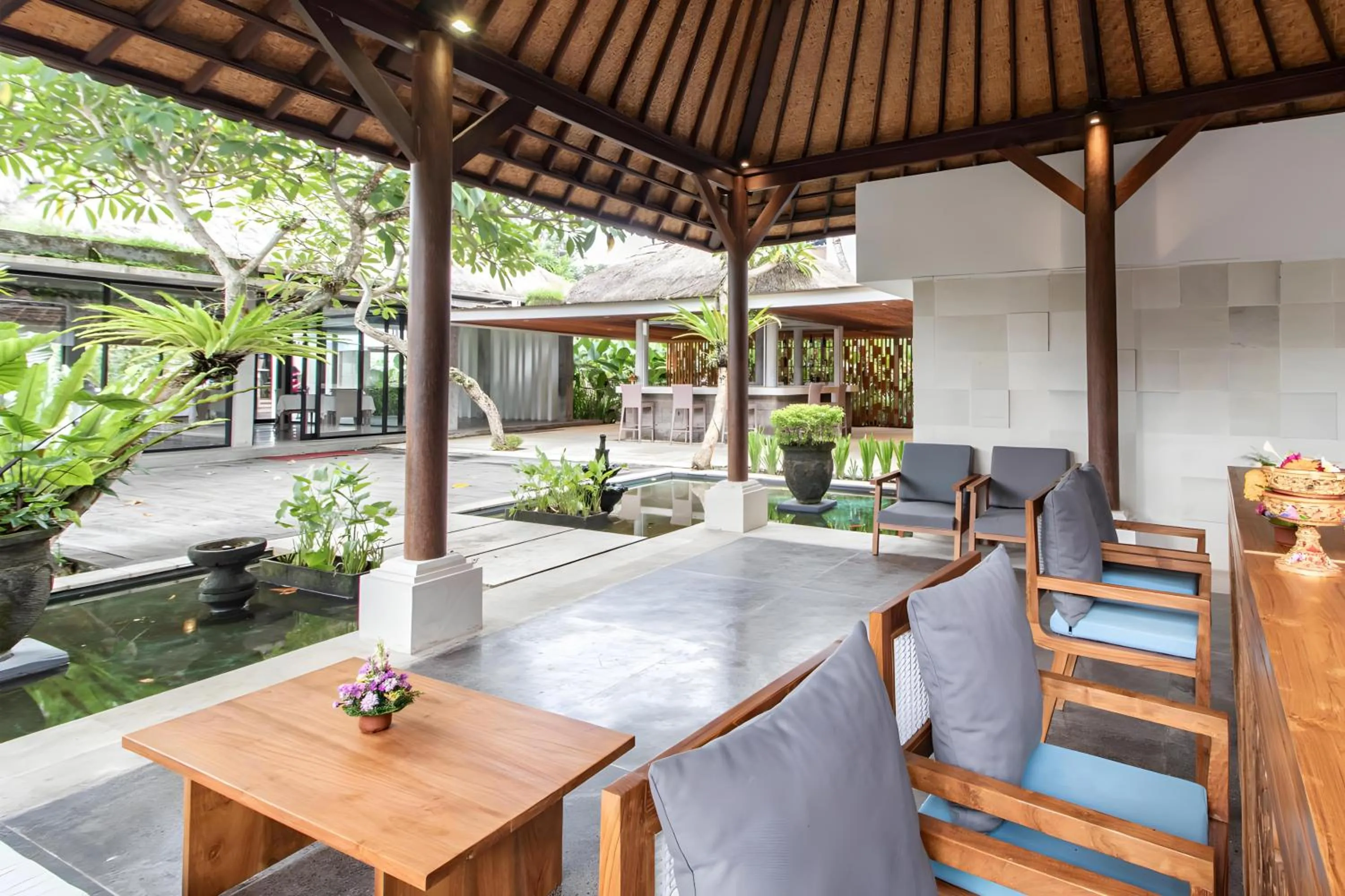 Seating area in Belvilla Y Resort Near Central Ubud