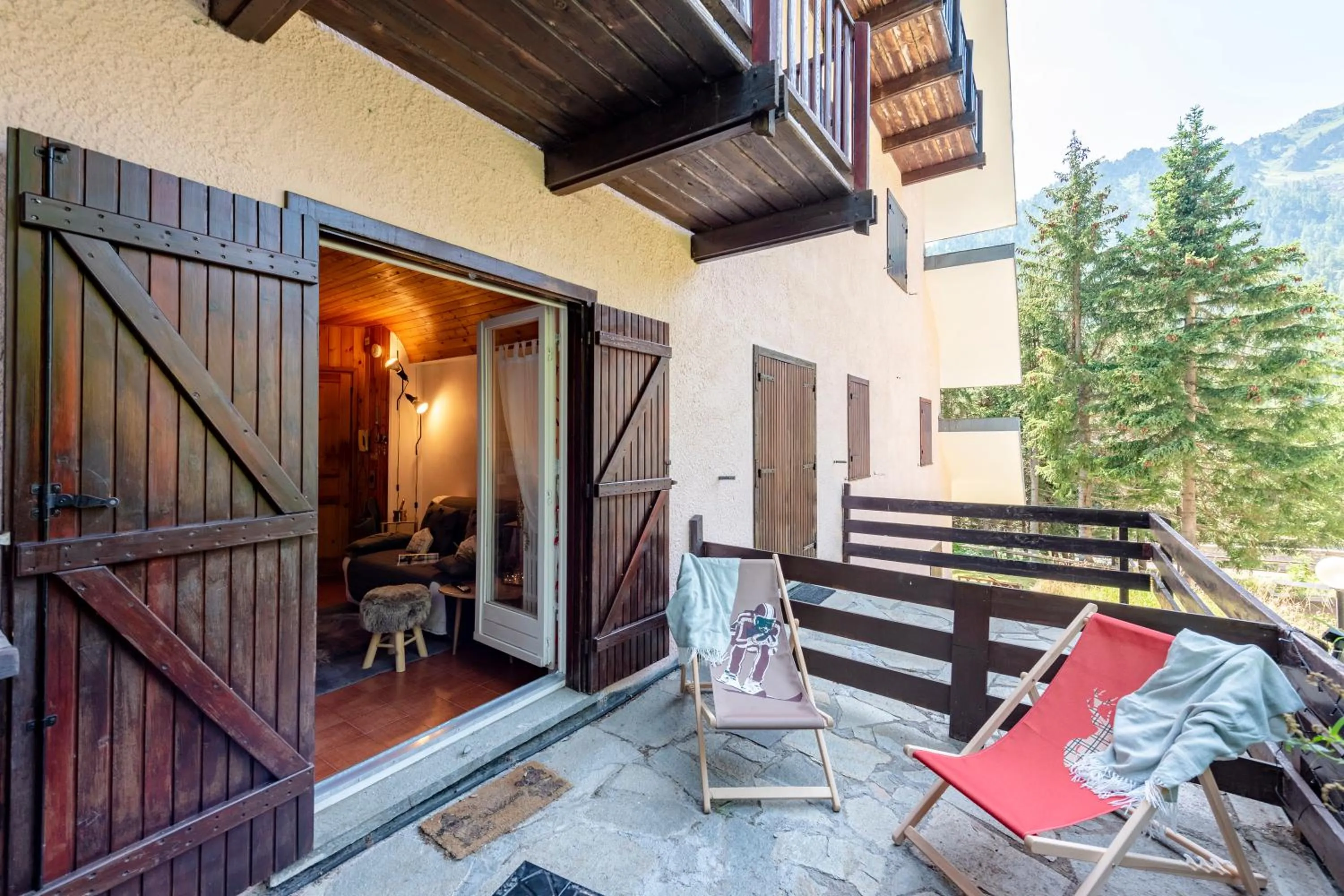 Balcony/Terrace in Chaberton Romantic Retreat Ski In Ski Out - Happy Rentals
