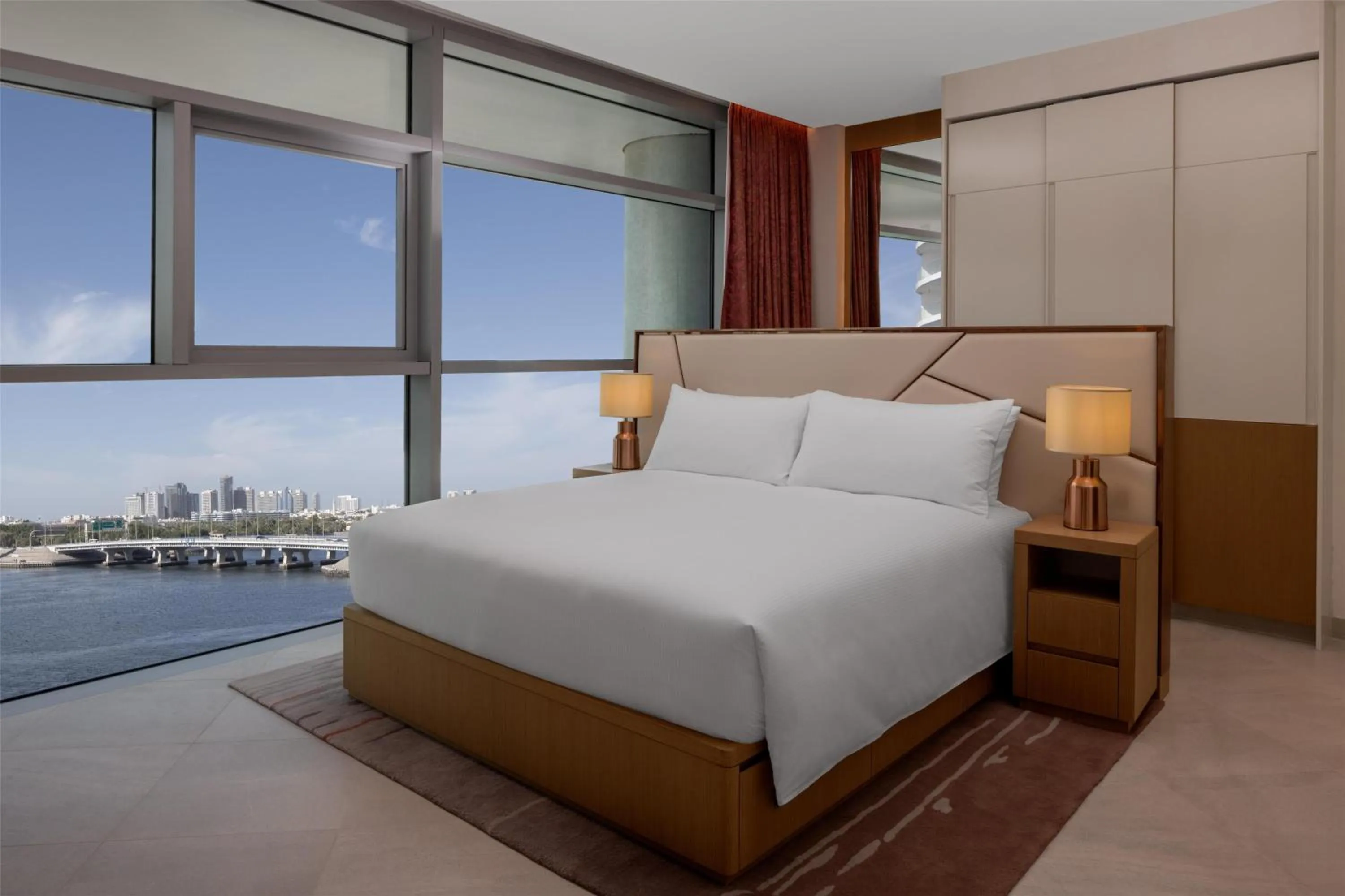 View (from property/room), Bed in Hilton Dubai Creek Hotel & Residences