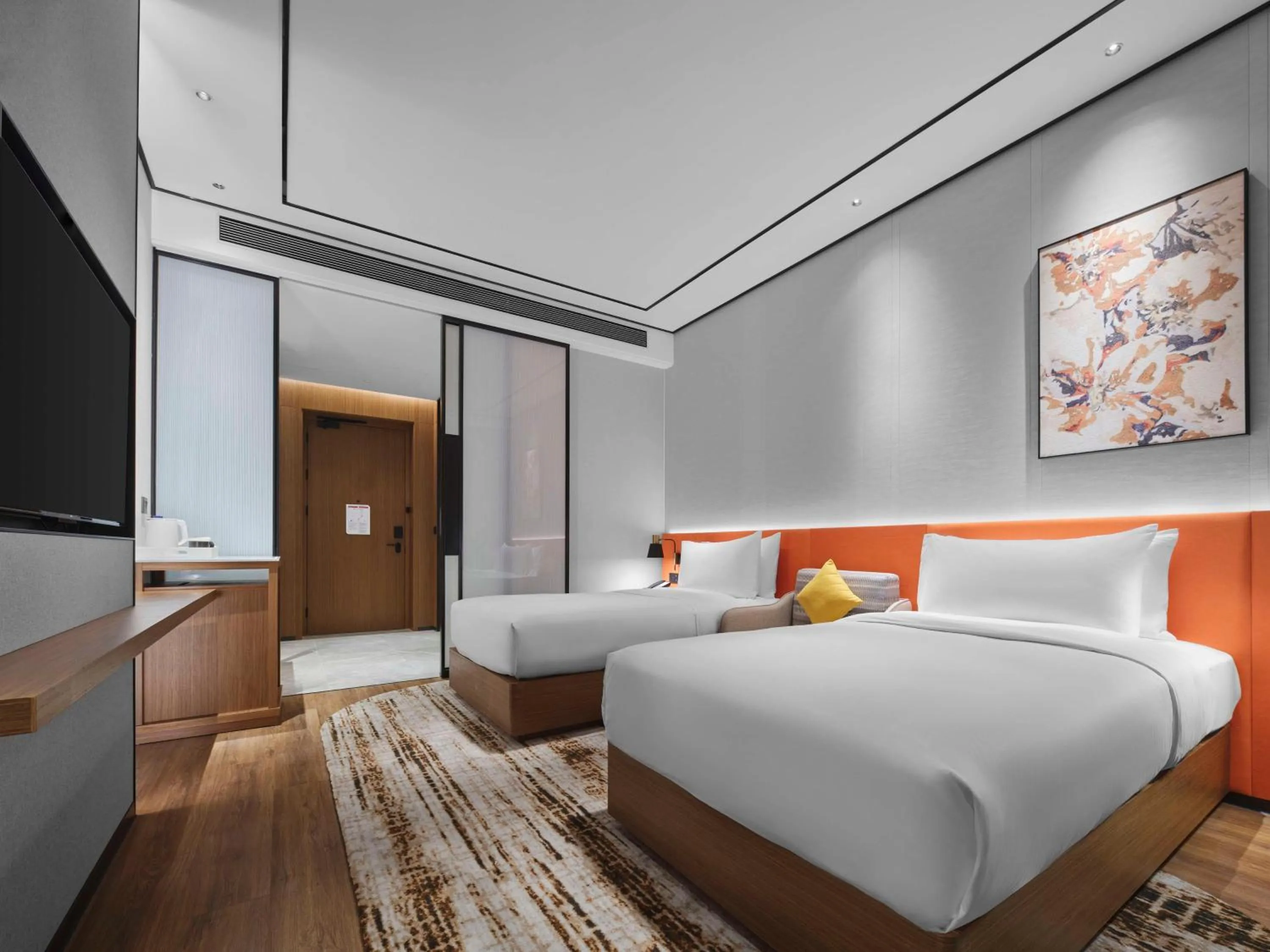 Bed in Hilton Garden Inn Huizhou North Railway Station