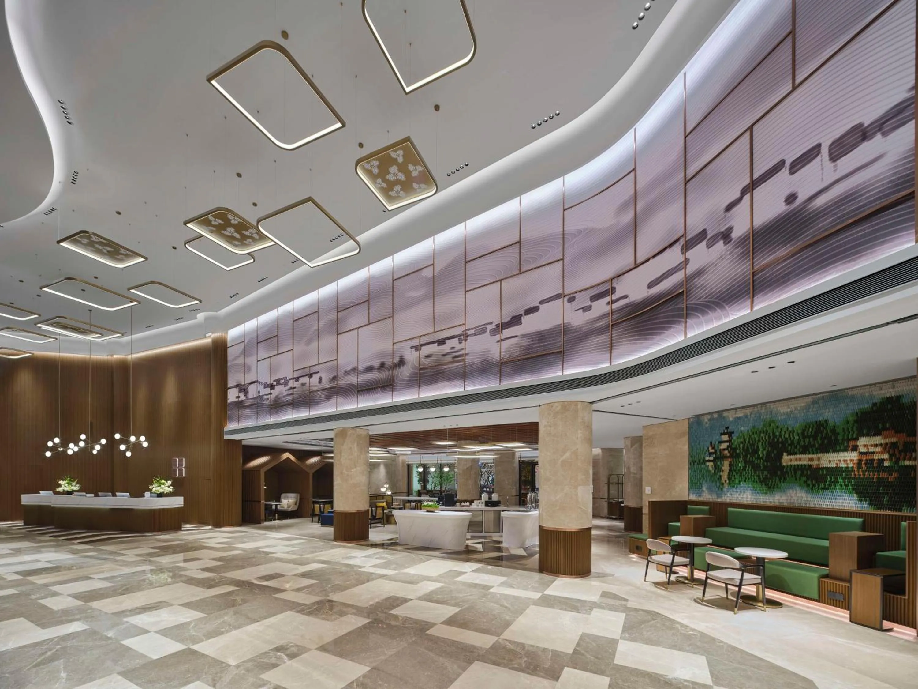 Lobby or reception in Hilton Garden Inn Huizhou North Railway Station