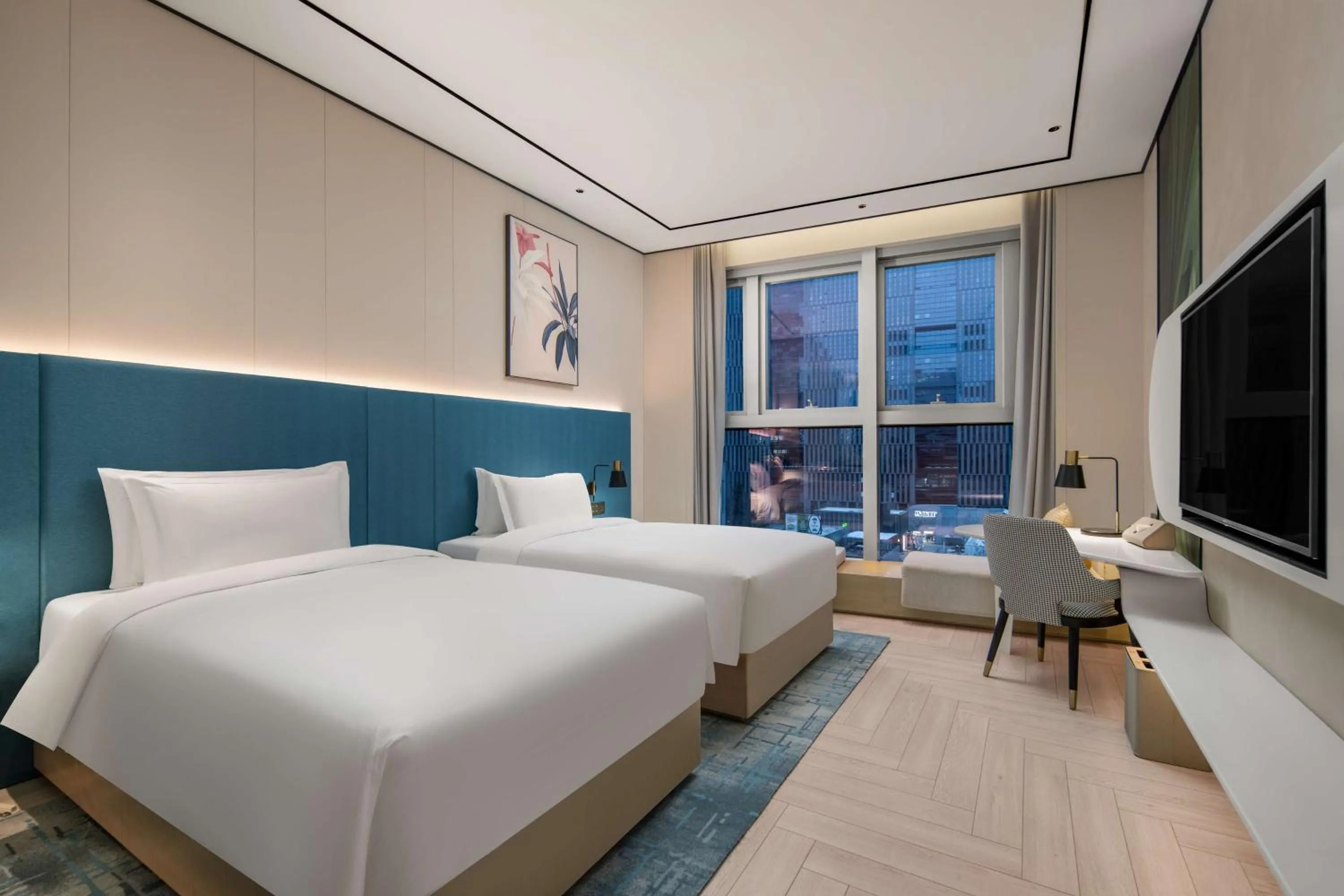 Bed in Hilton Garden Inn Nanjing Hexi Olympic Sports Center