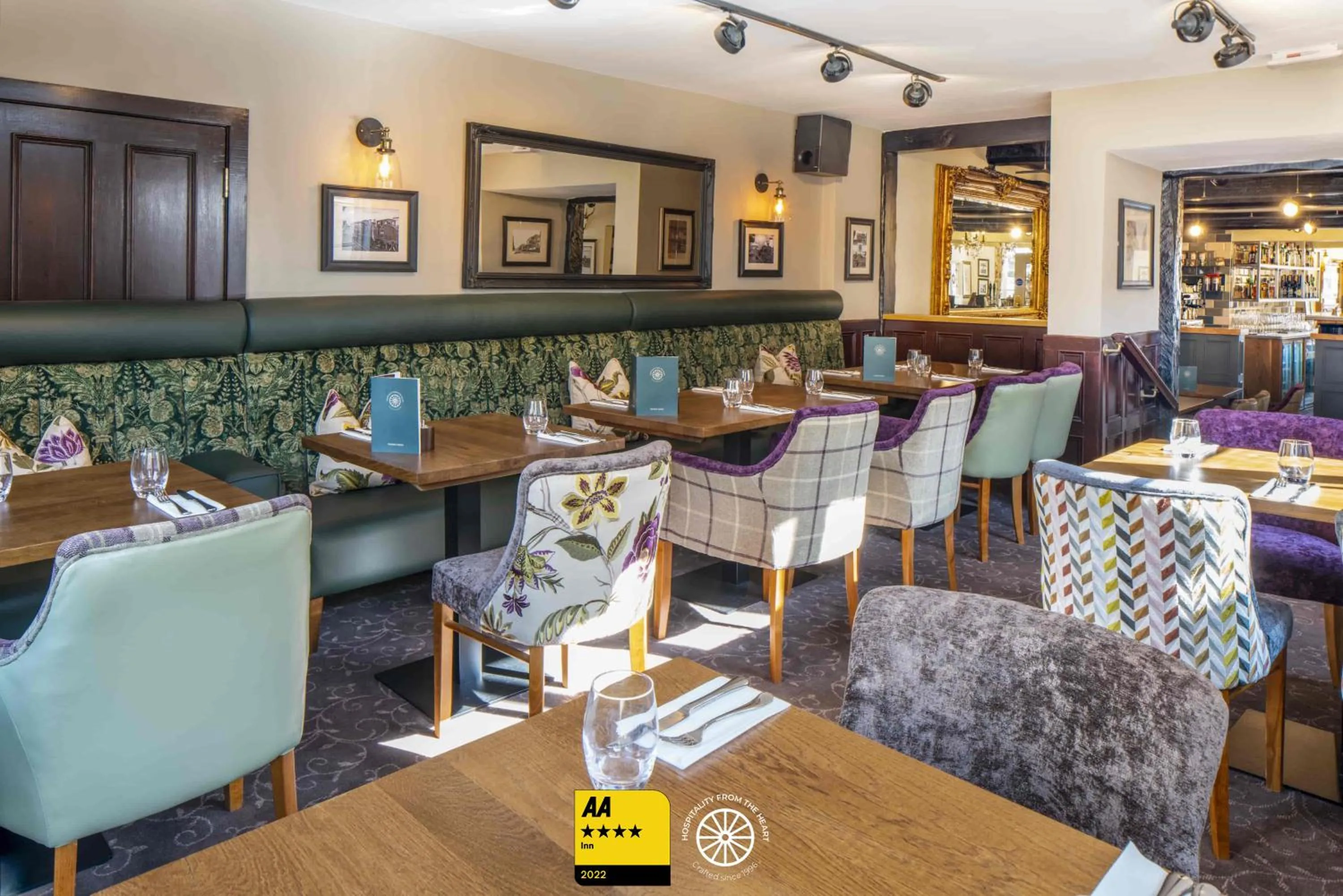 Lounge or bar in The Tudor House Hotel, Tewkesbury, Gloucestershire - The Coaching Inn Group