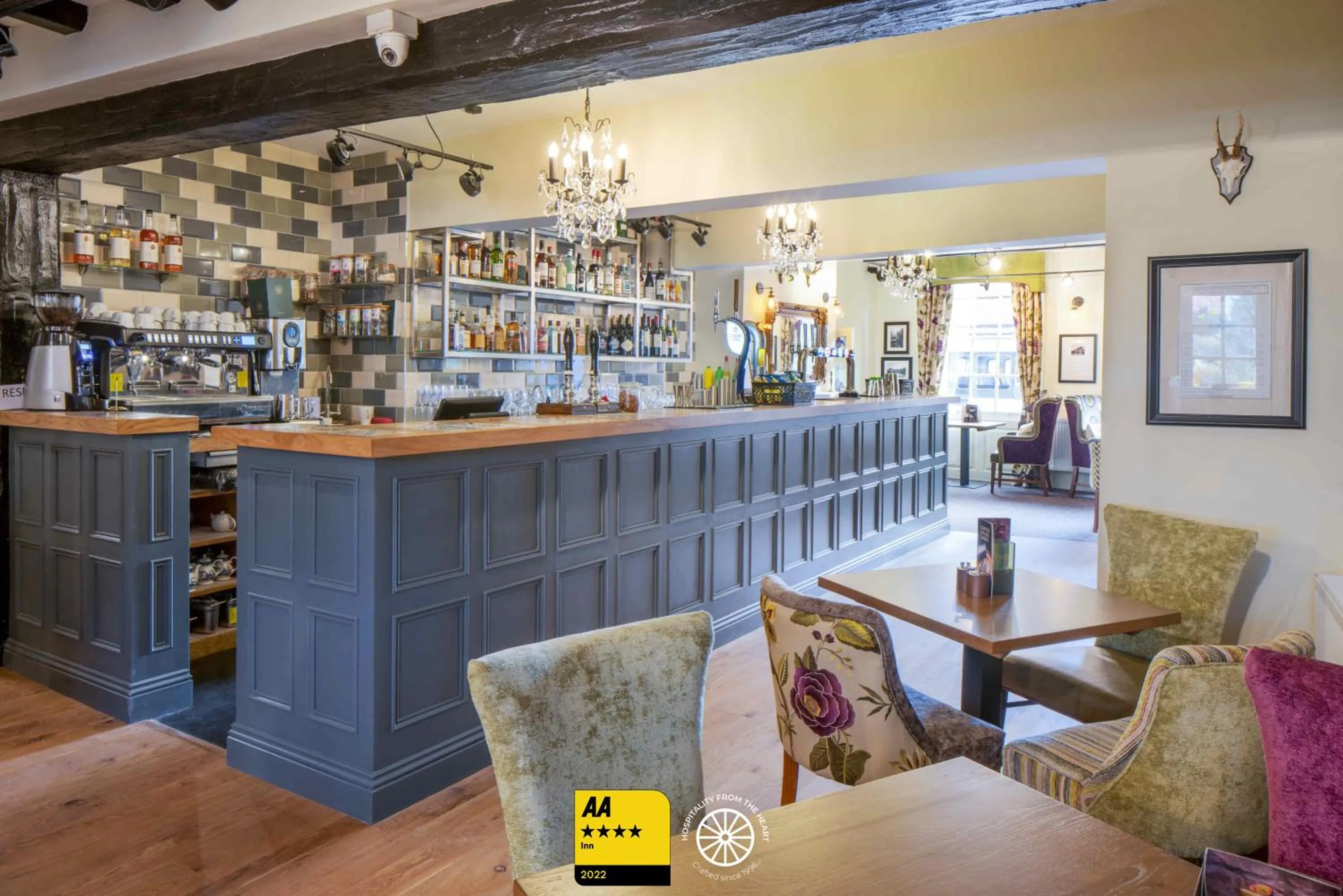 Lounge or bar in The Tudor House Hotel, Tewkesbury, Gloucestershire - The Coaching Inn Group