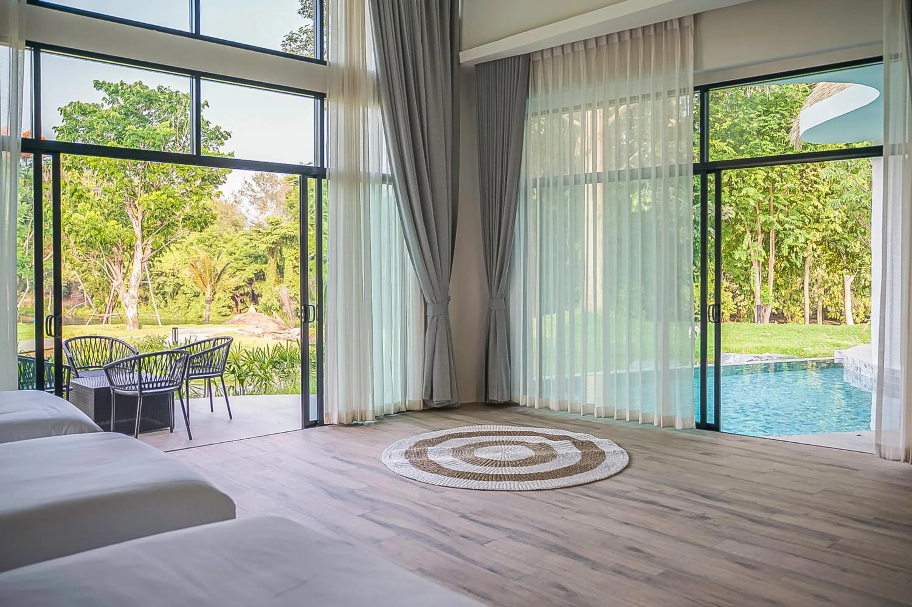 View (from property/room), Bed in Villa De Leaf River Kaeng Krachan