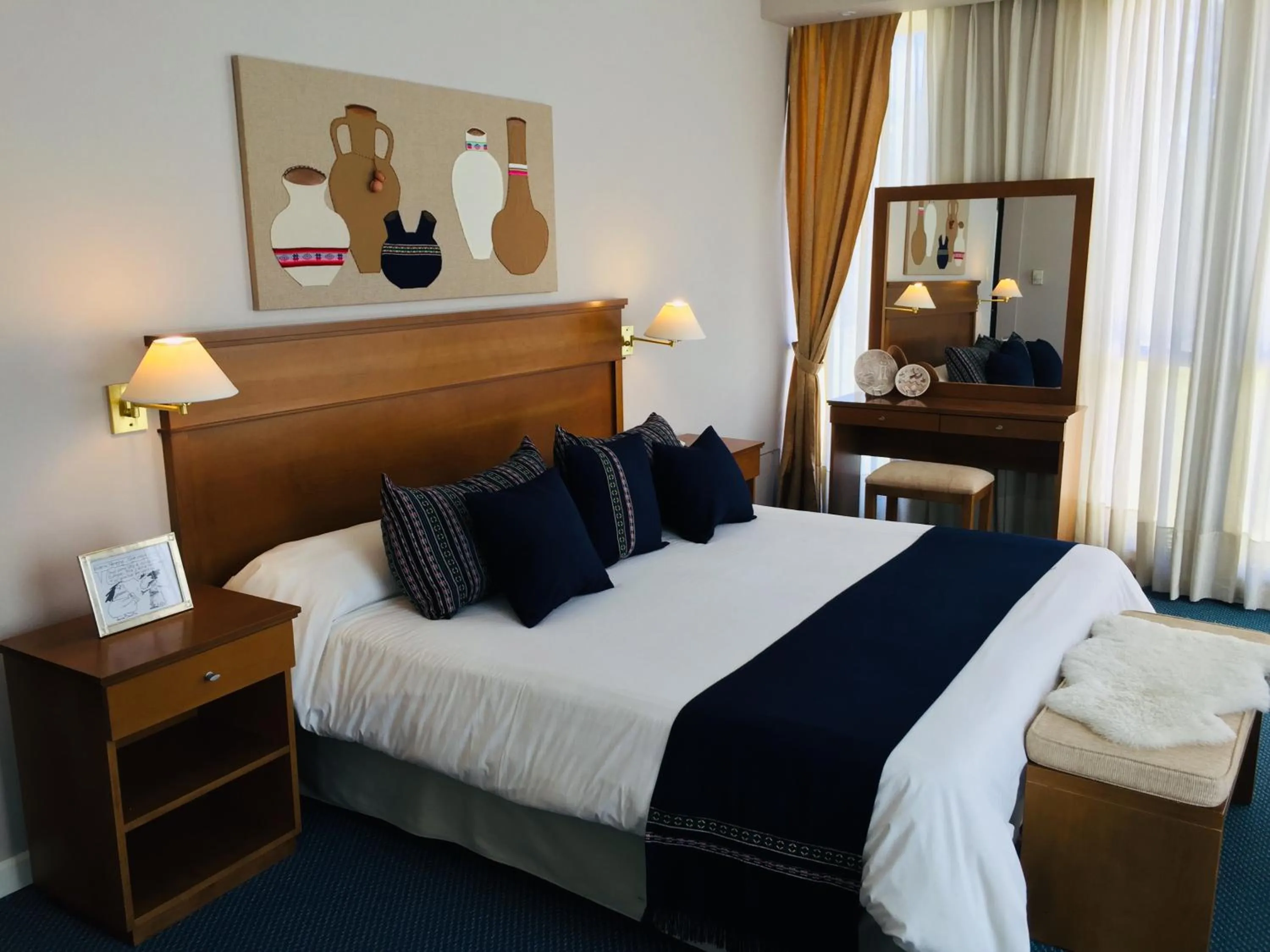 Bed in San Miguel Plaza Hotel All Inclusive