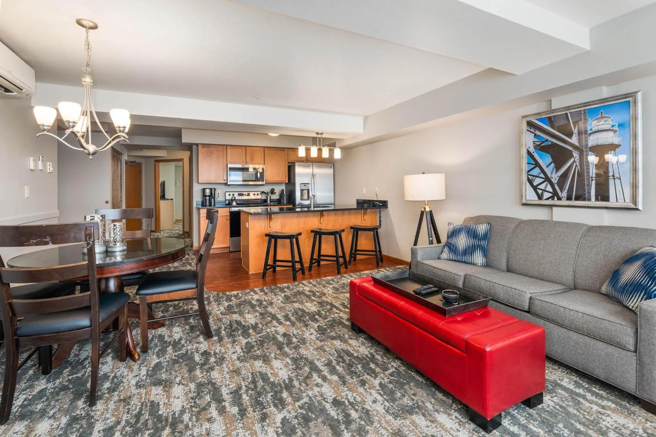 Living room in Beacon Pointe on Lake Superior