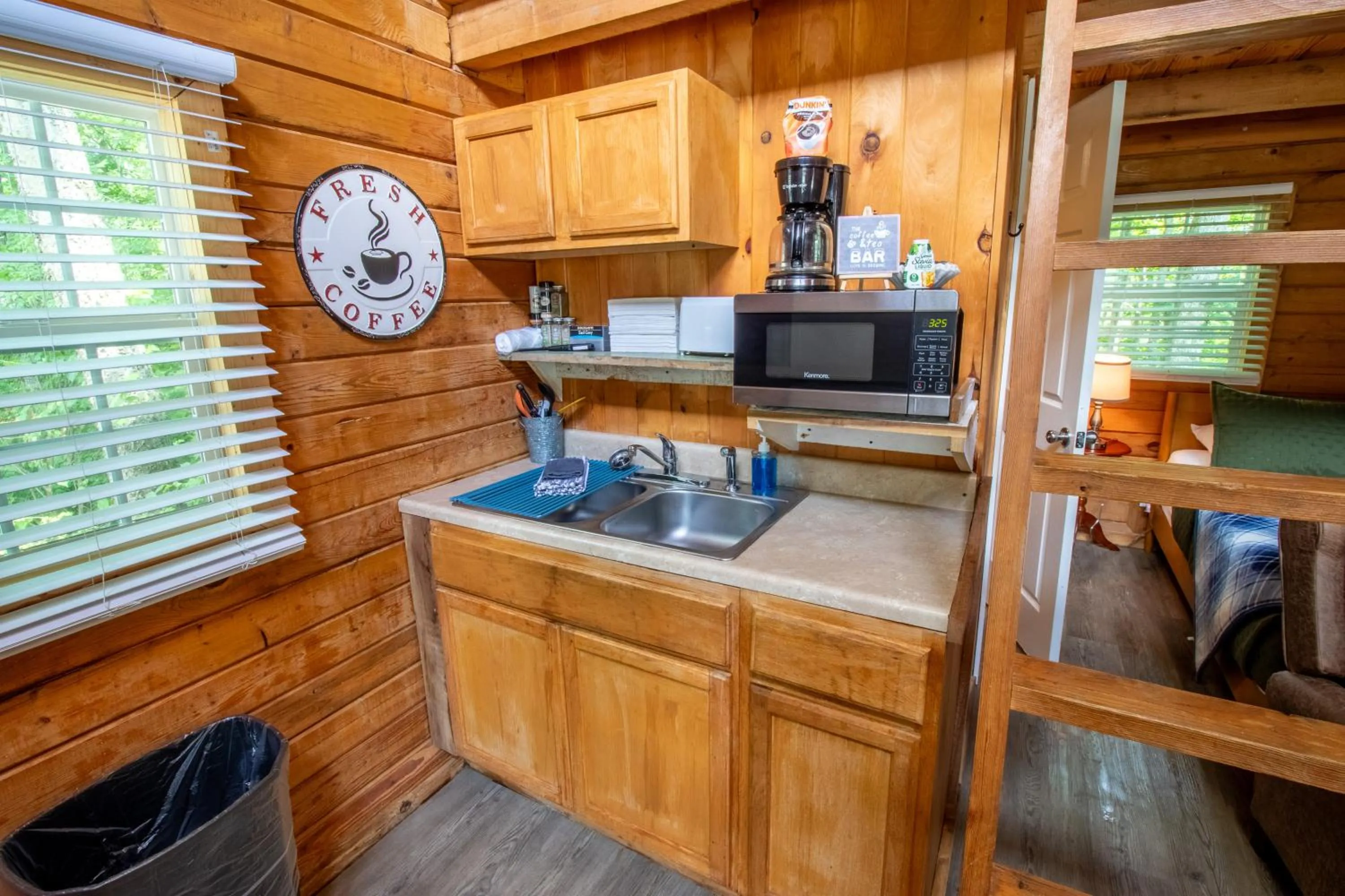 Kitchen or kitchenette in Kozy Haven Log Cabin Rentals