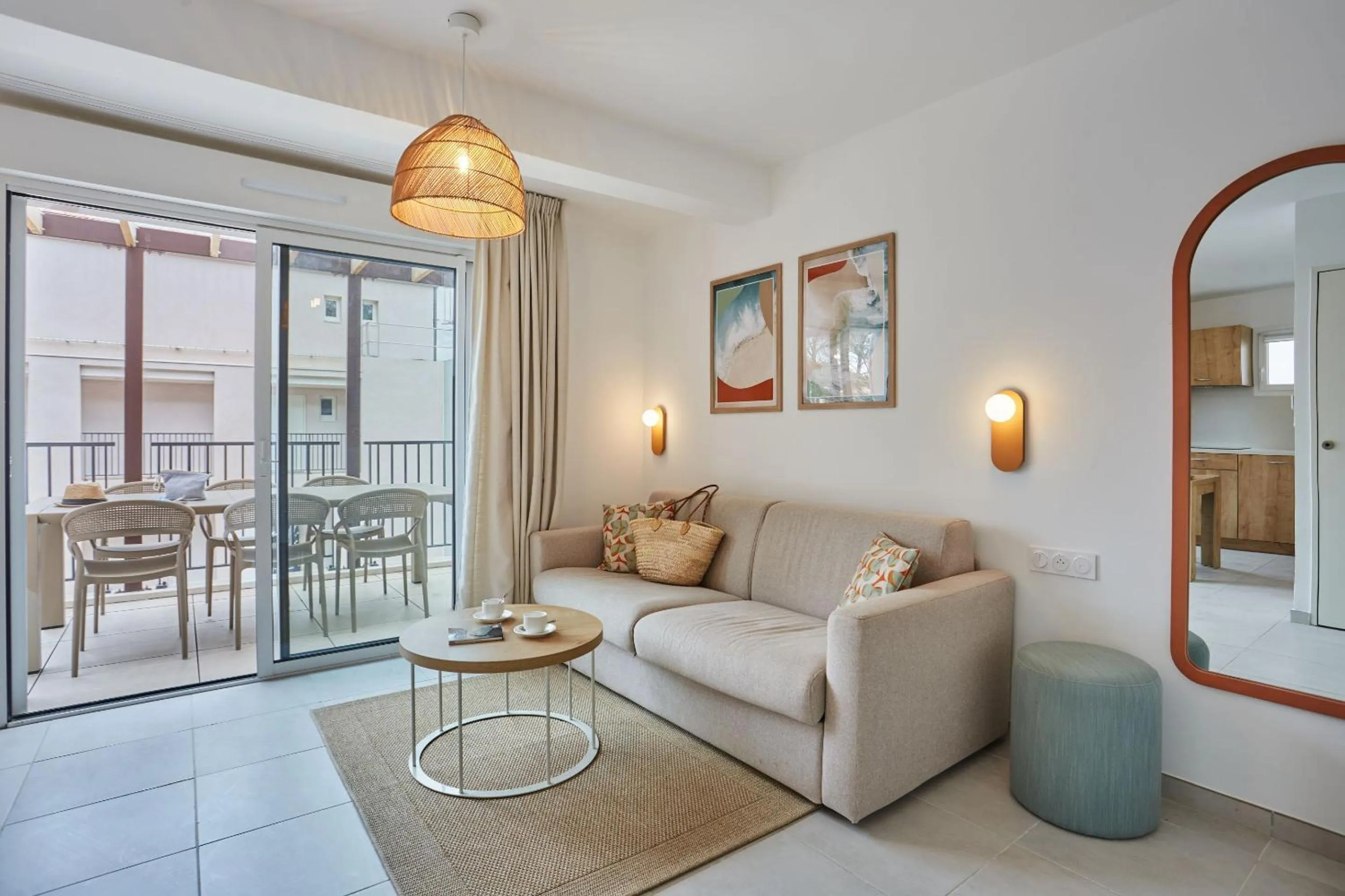 Seating area in Résidence Odalys Riviera