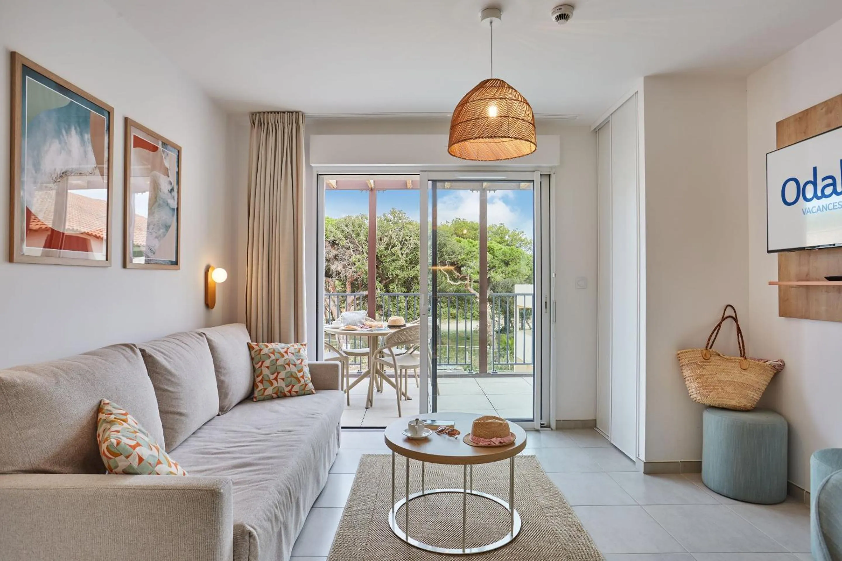 Seating area in Résidence Odalys Riviera