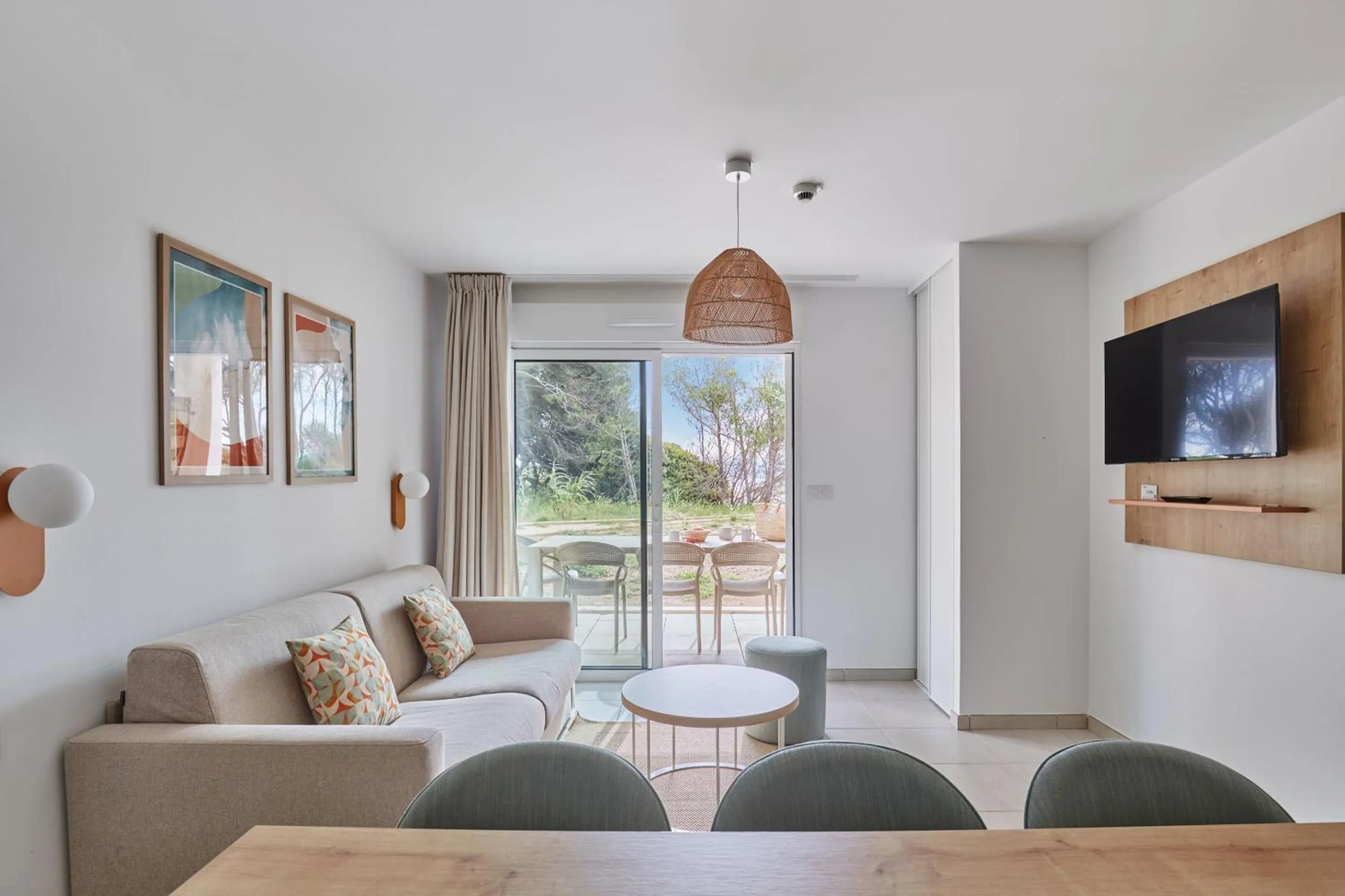 Seating area in Résidence Odalys Riviera