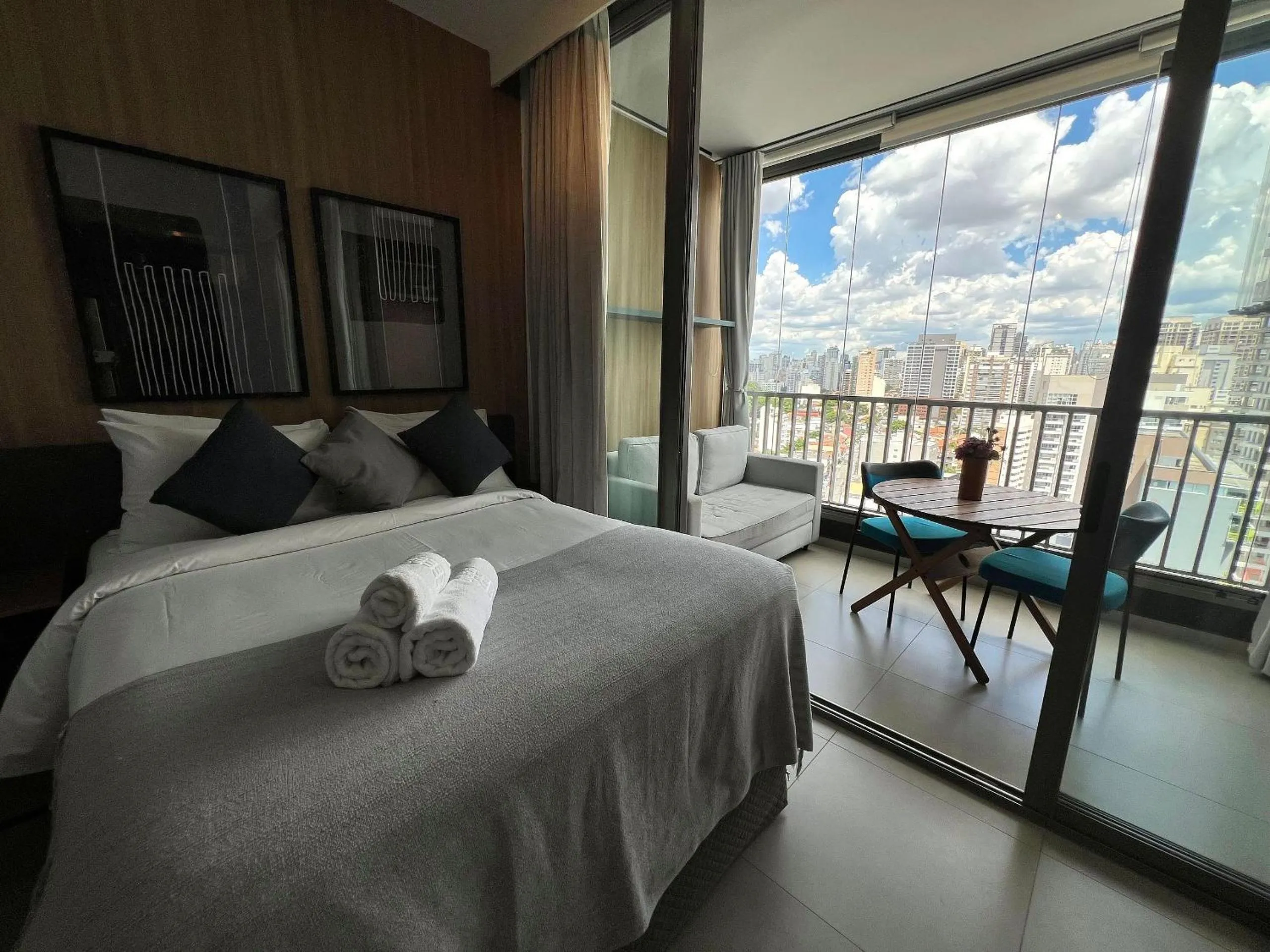 Bed in Apartamentos em frente ao Allianz Parque