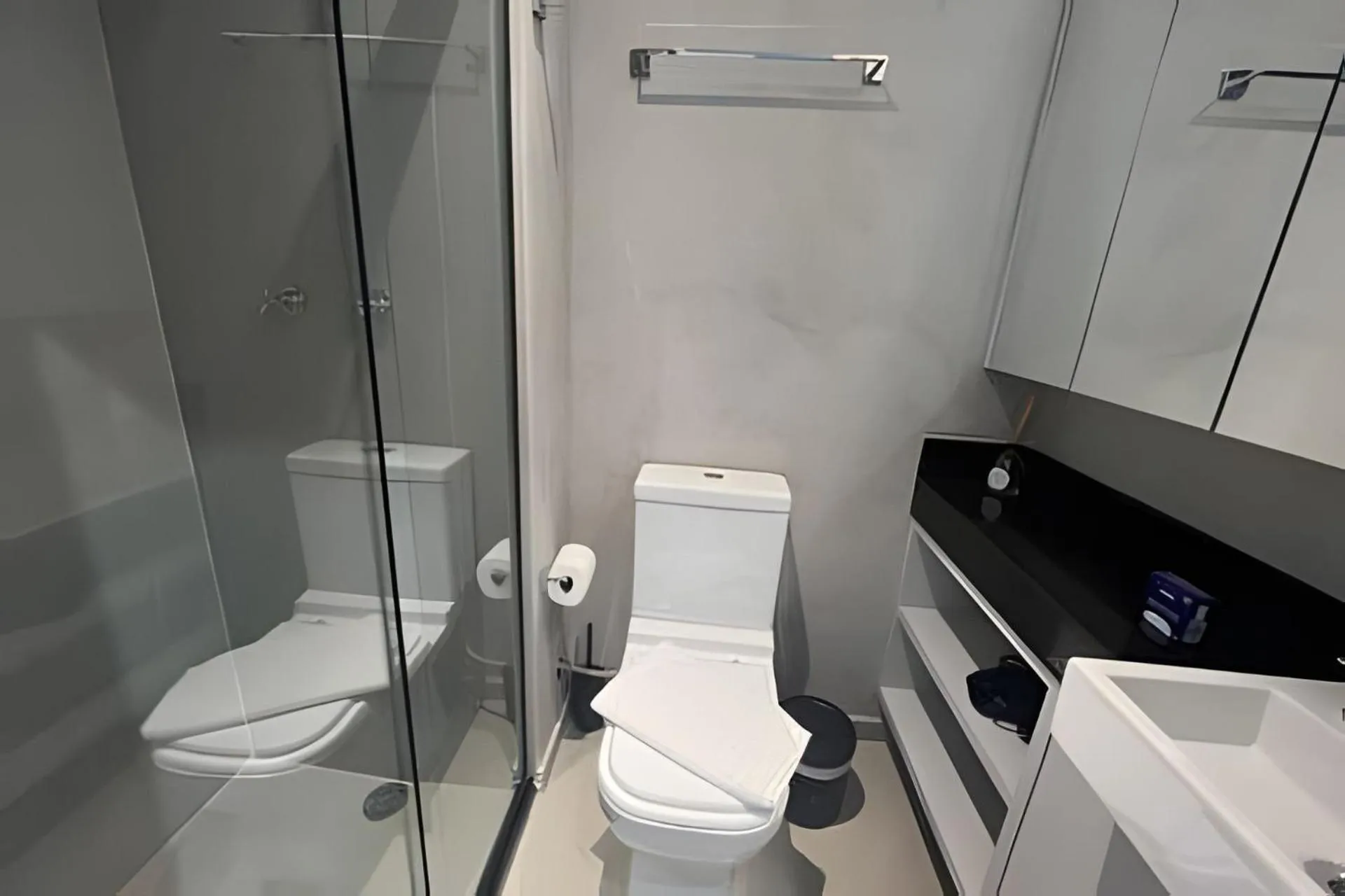 Toilet in Apartamentos em frente ao Allianz Parque