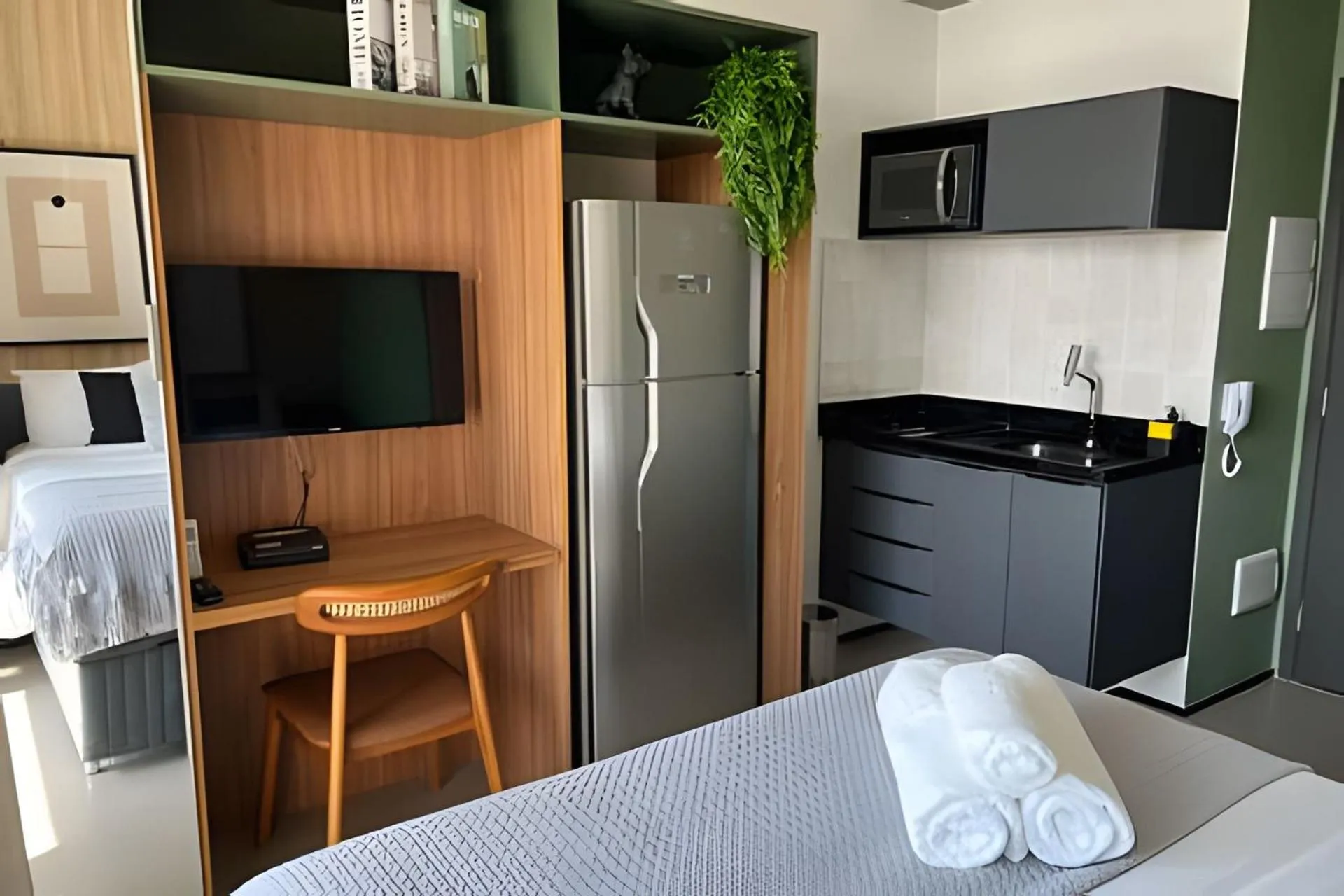 Bed in Apartamentos em frente ao Allianz Parque