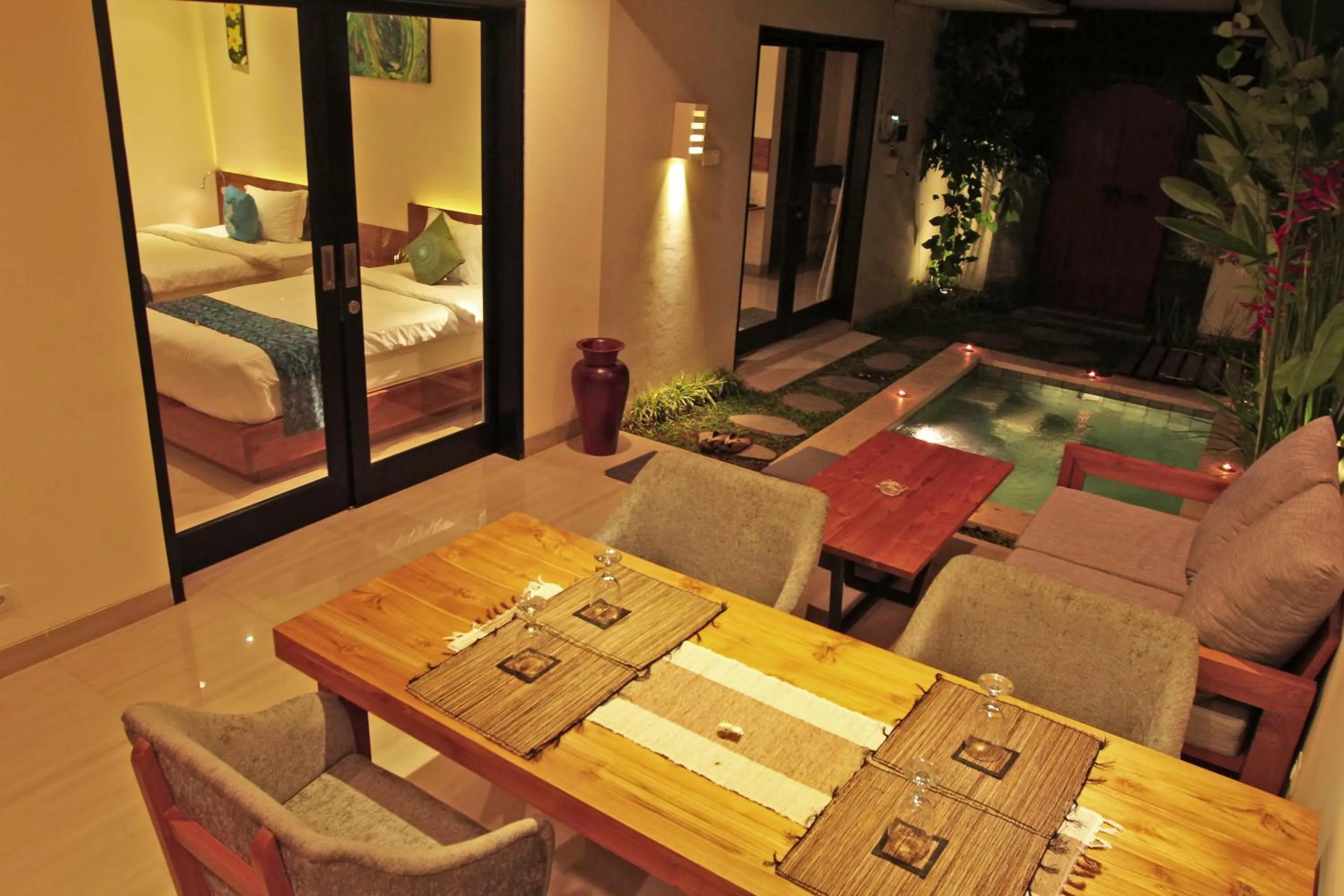Dining area, Bed in Bali Corail Villas