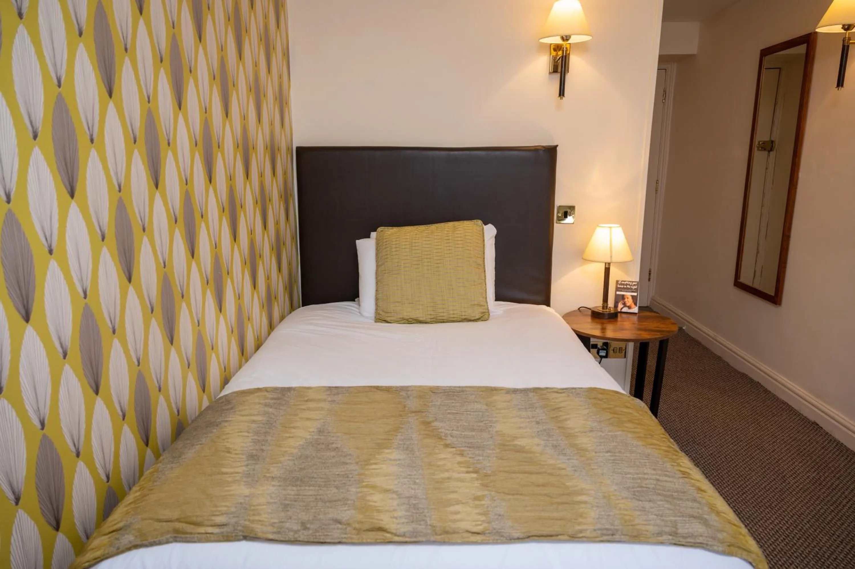 Bedroom, Bed in Cross Hands Hotel by Greene King Inns