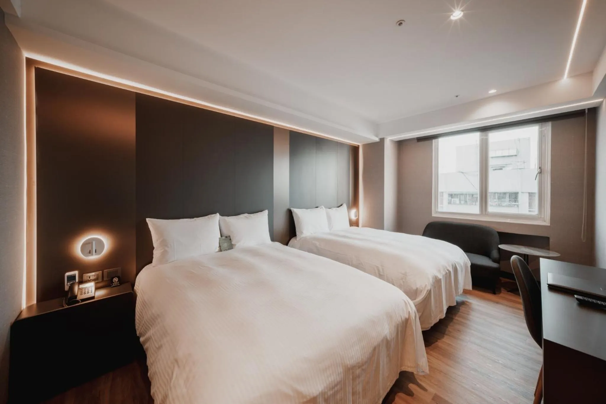 Bed in Hub Hotel Kaohsiung Yisin Branch