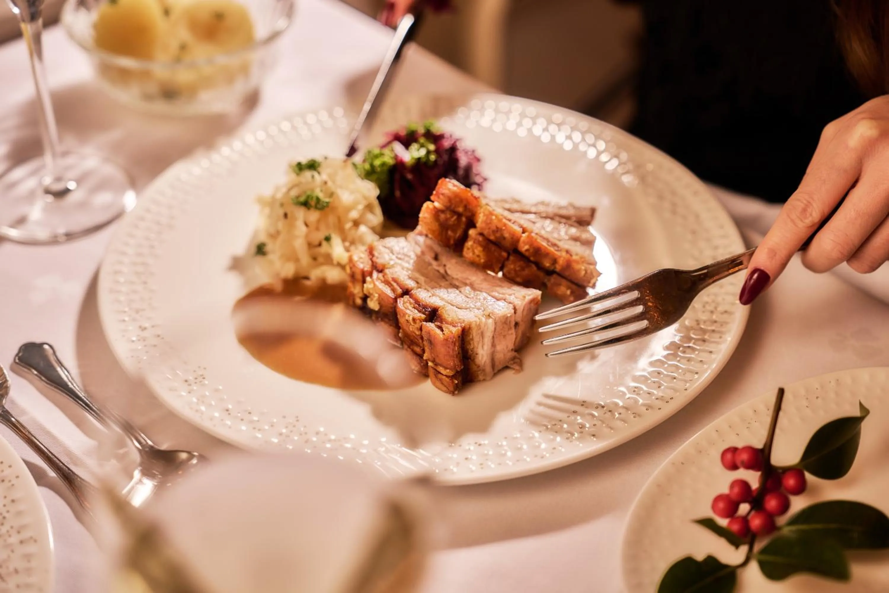 Dinner in Bekkjarvik Gjestgiveri