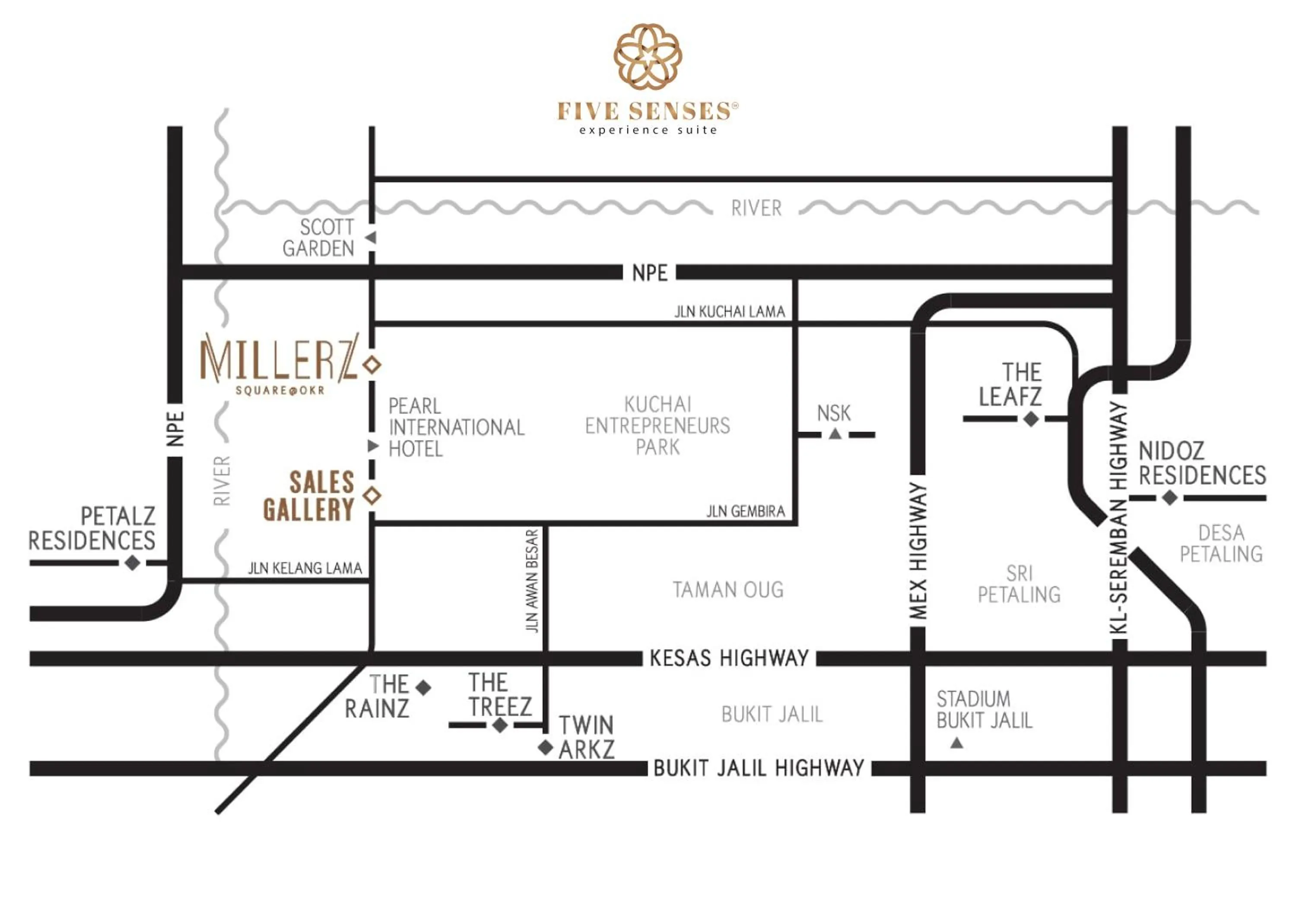 Location in Millerz Square Signature Suites, Kuala Lumpur