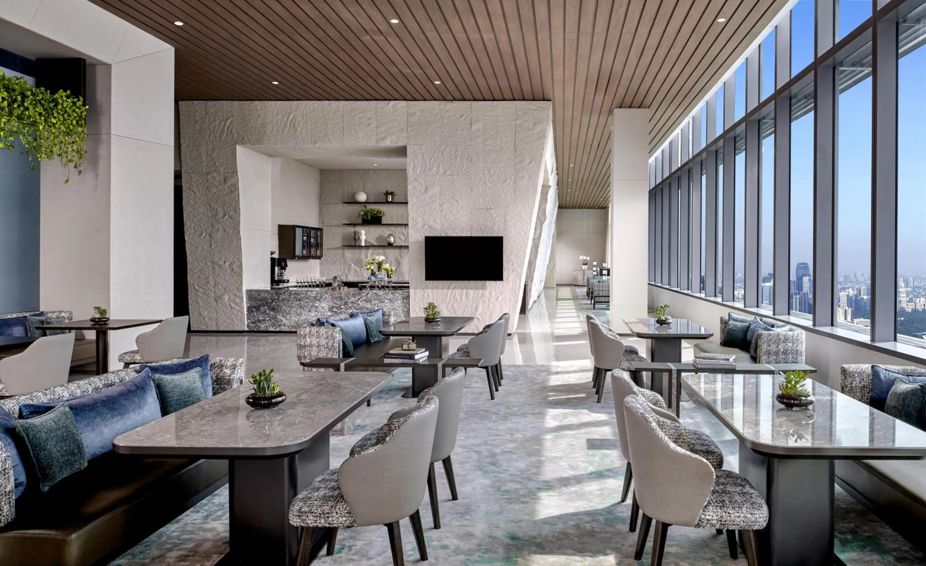 Communal lounge/ TV room in Pan Pacific Jakarta