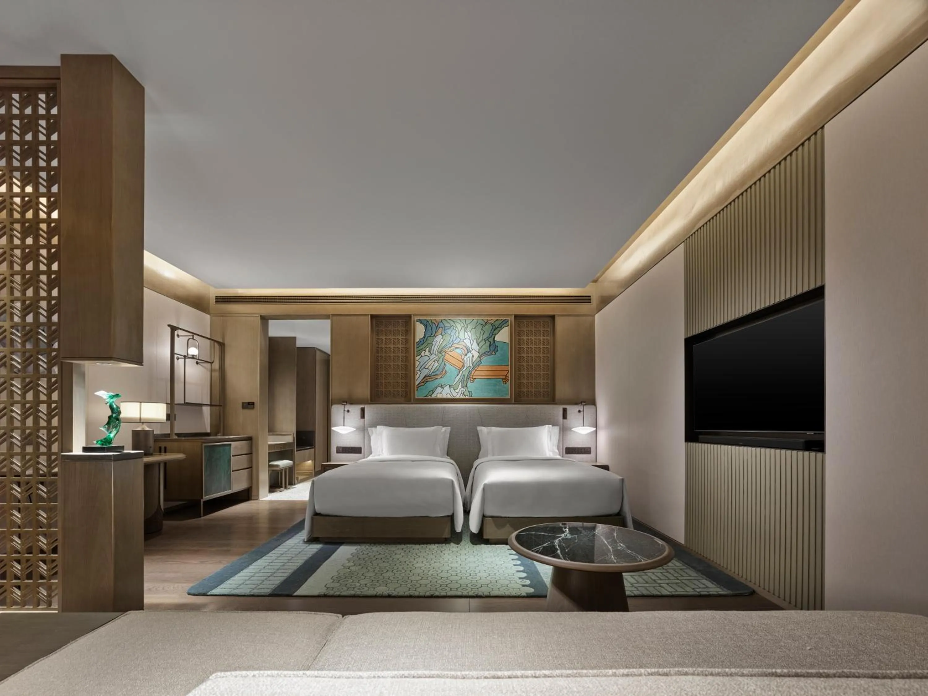Bed in Banyan Tree Suzhou Shishan